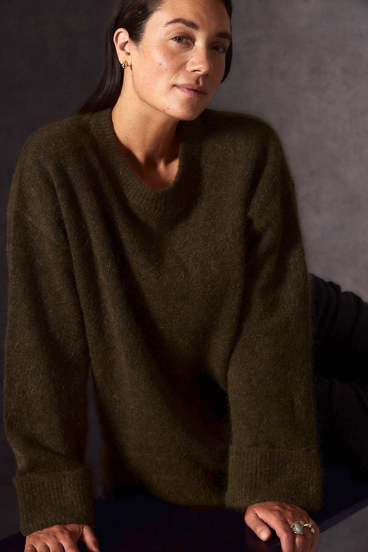 Trui Premium van mohair- en wolmix