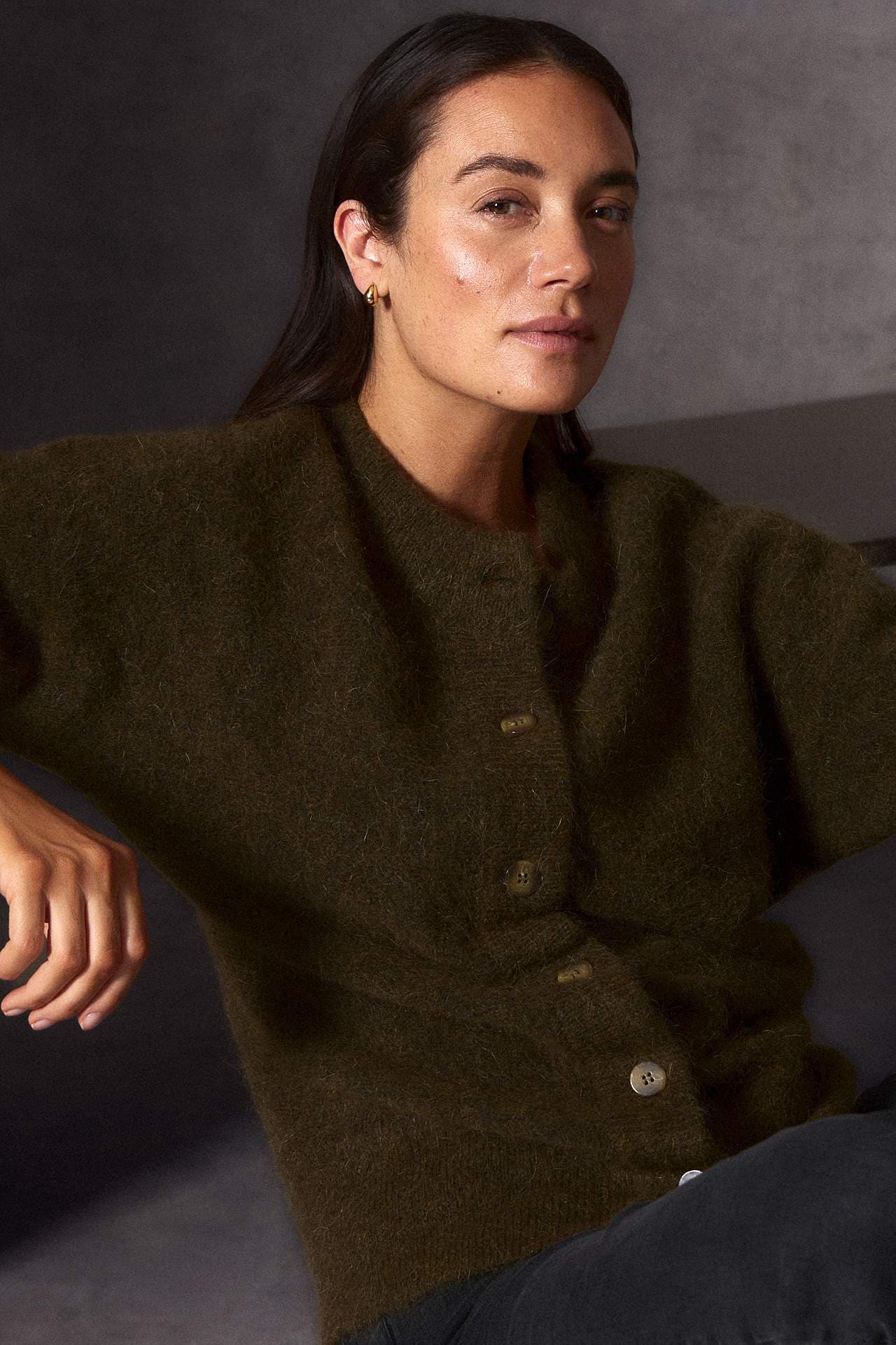 Cardigan Premium van mohair- en wolmix