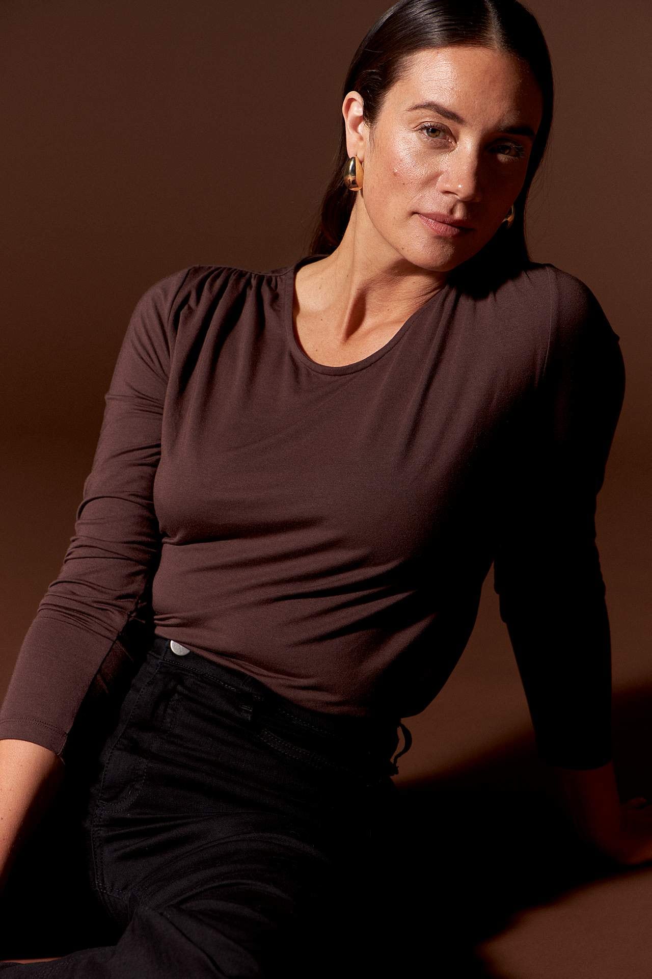 Topje Premium van modaal met inrimpelingen