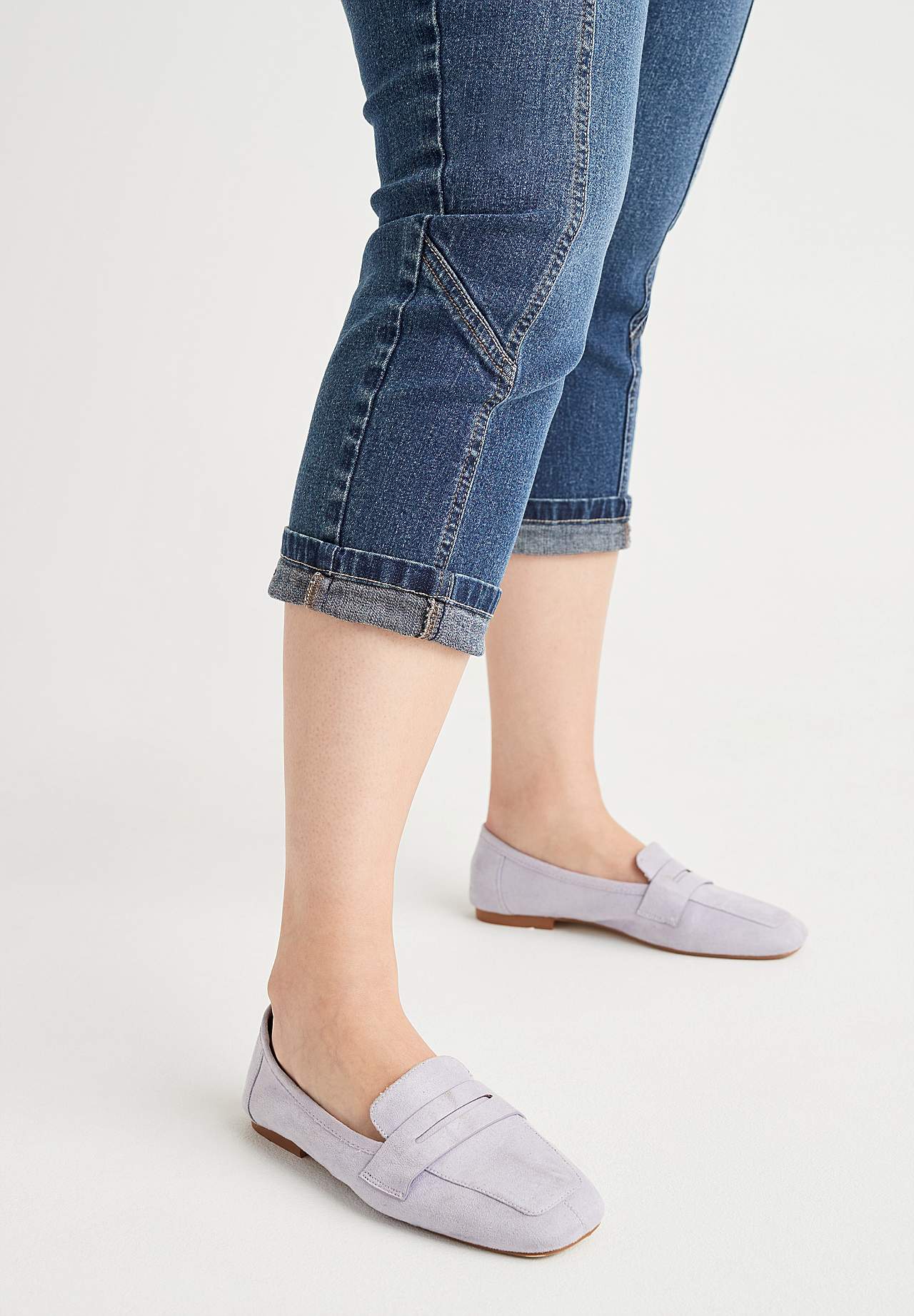 Cropped jeans met vijf zakken ontwerp