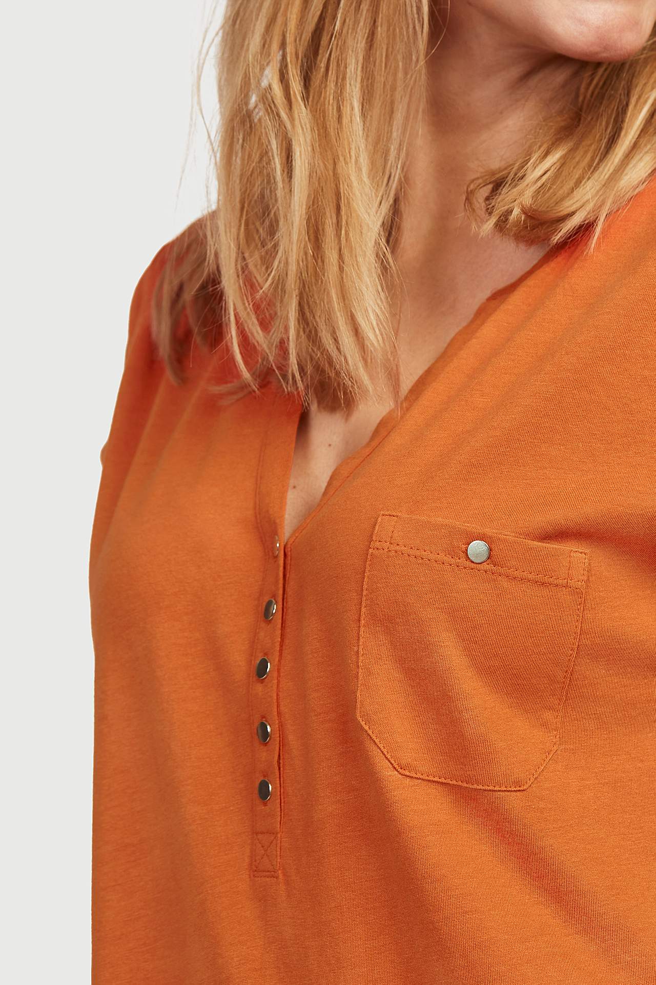 Jersey tuniek met metalen knoppen