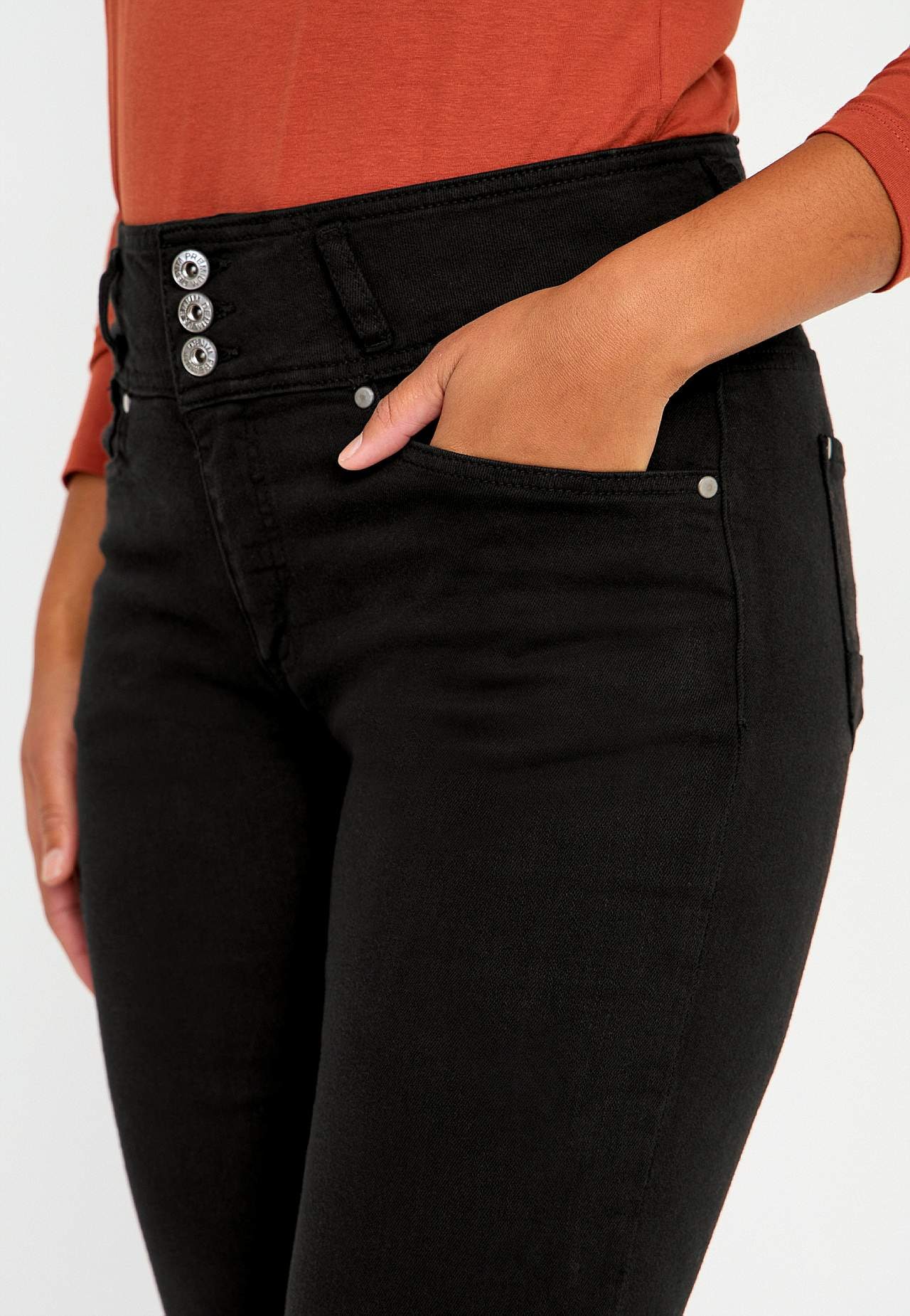 Rechte spijkerbroek met hoge taille