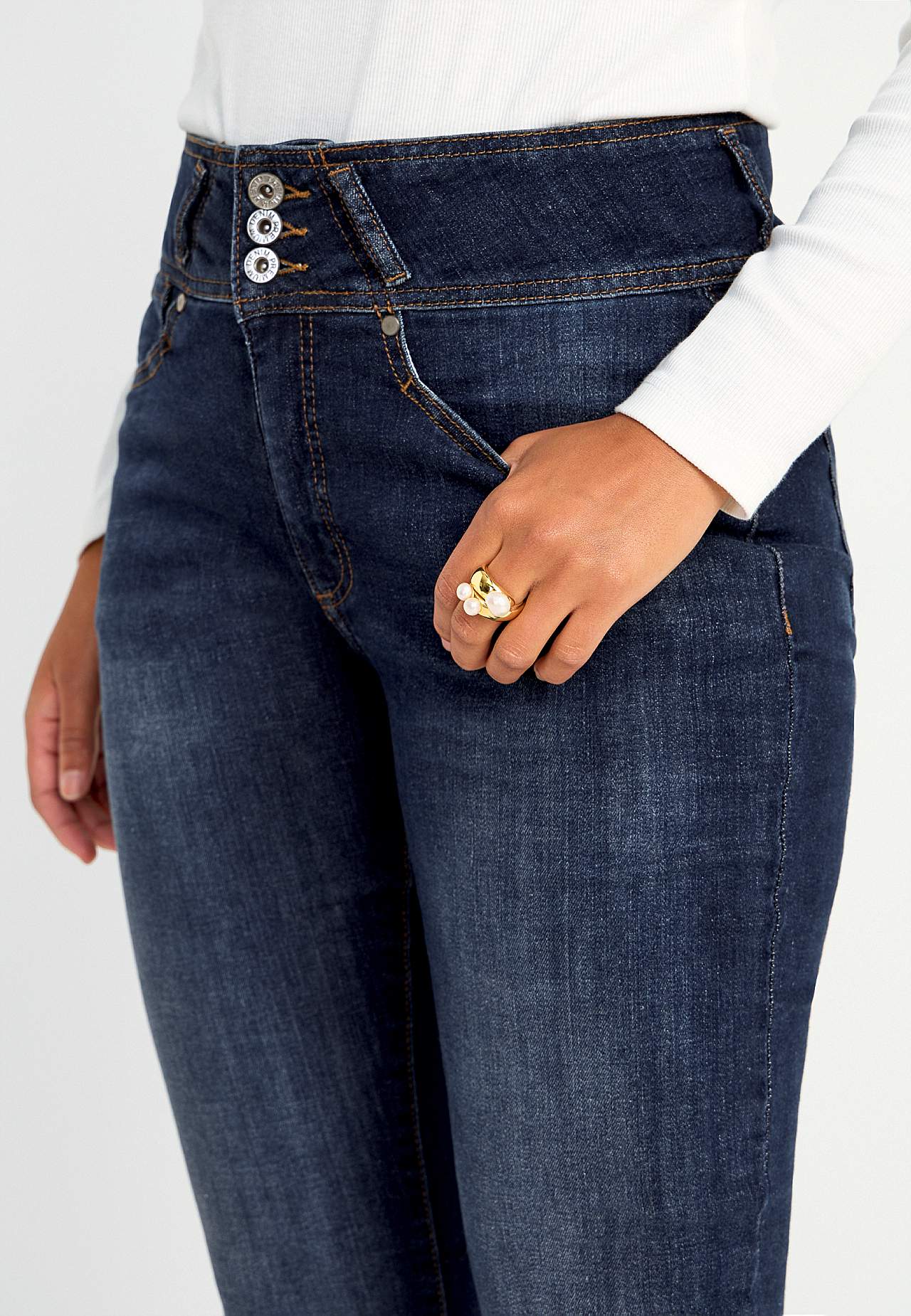 Bootcut jeans met hoge taille