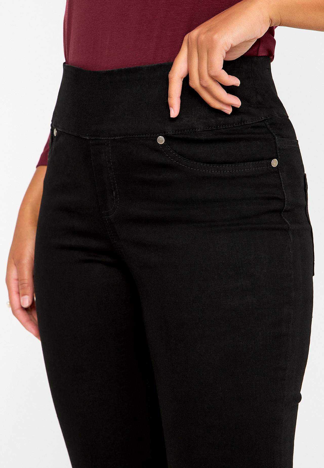Elastische jegging met hoge elastische taille