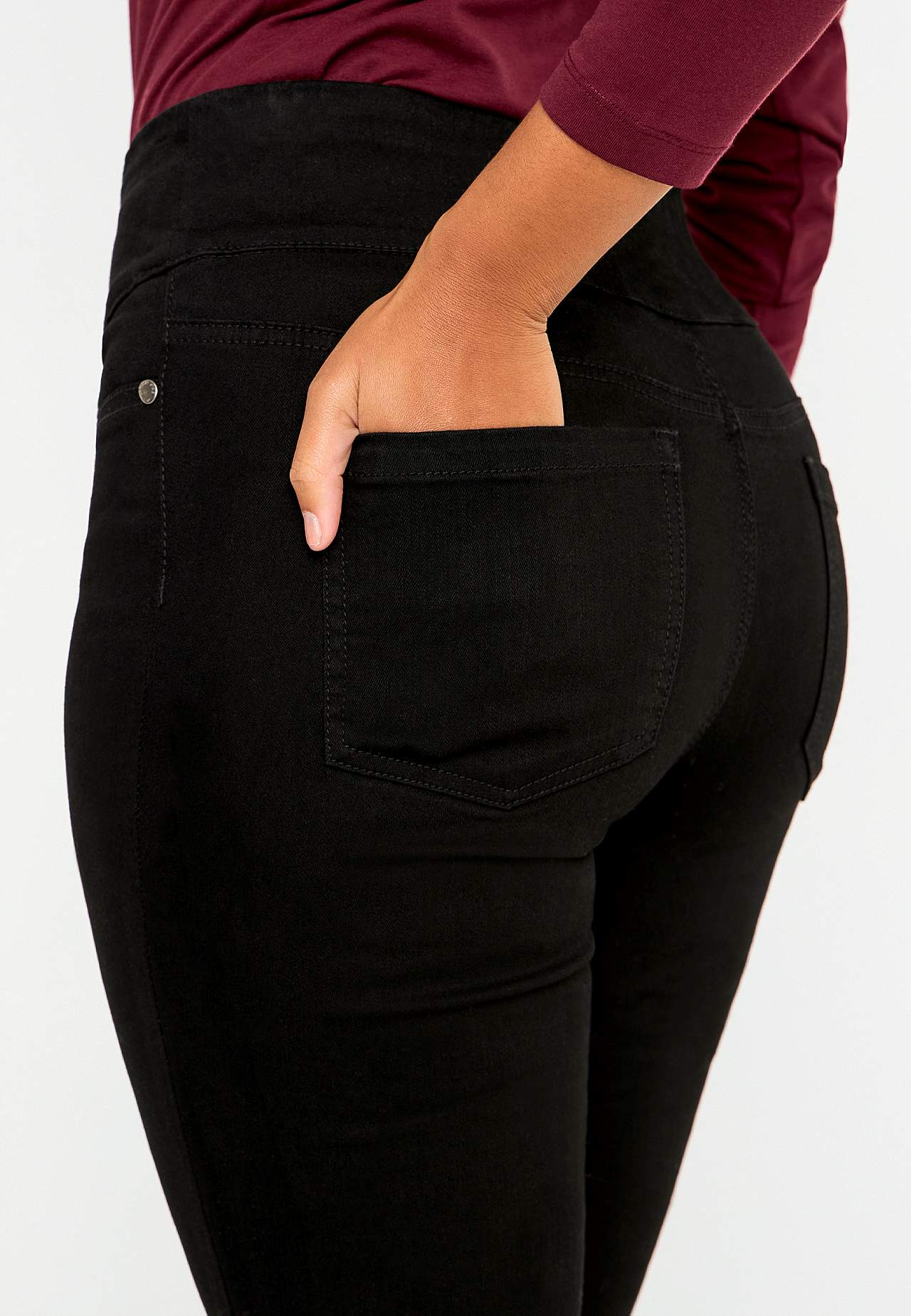 Elastische jegging met hoge elastische taille