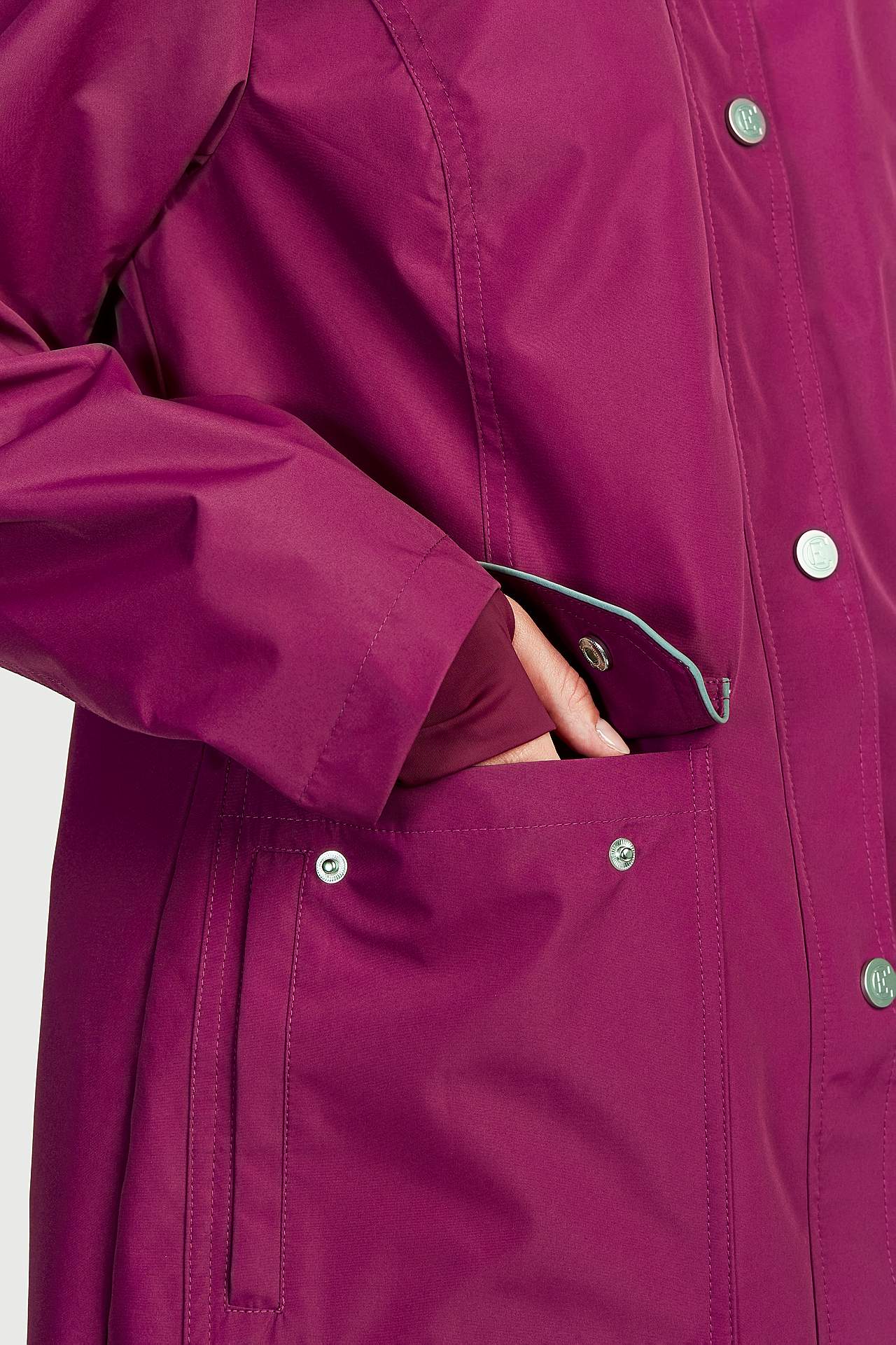 Lange jas met reflecterende details