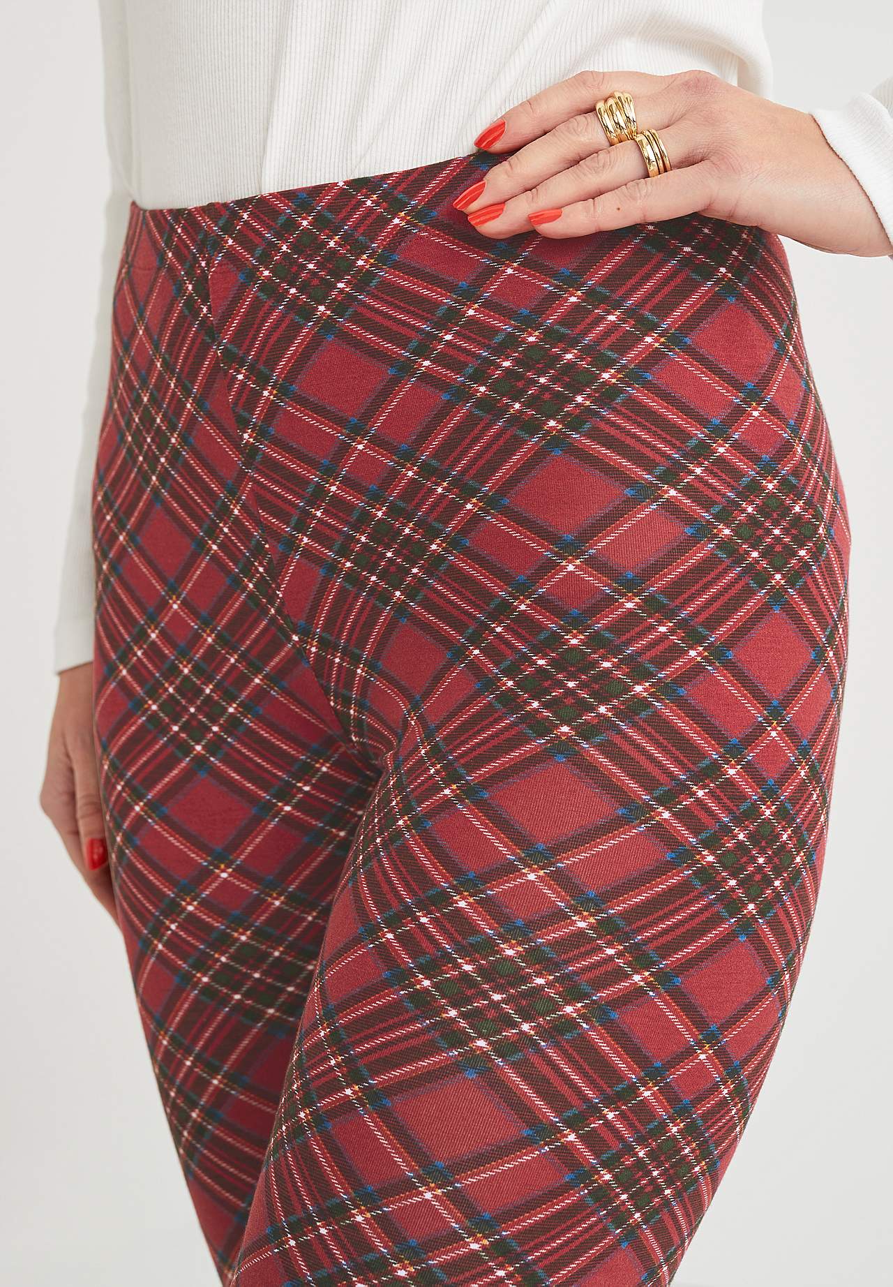 Geruite legging