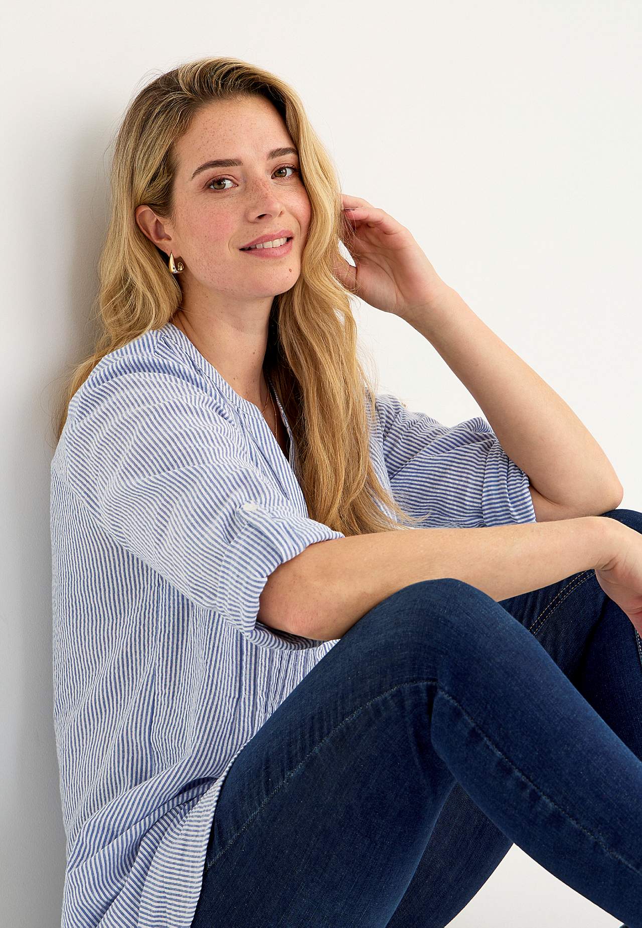 Tuniek van seersucker