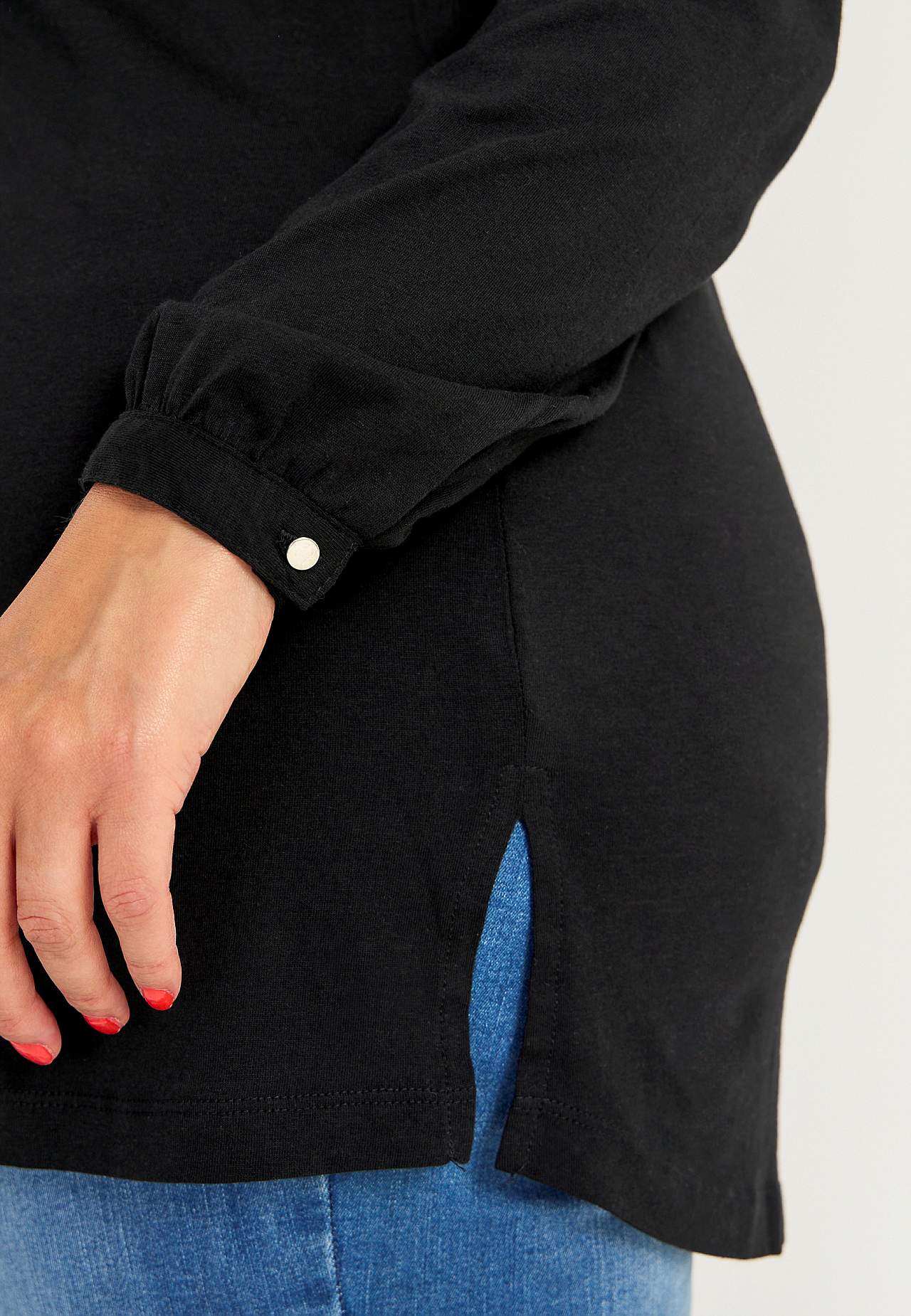 Jersey tuniek met v-necksnit