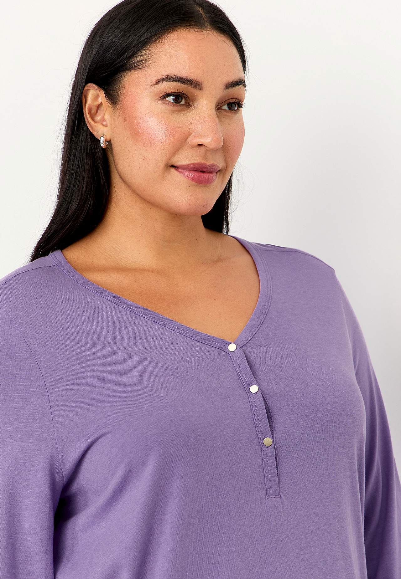 Jersey tuniek met v-necksnit