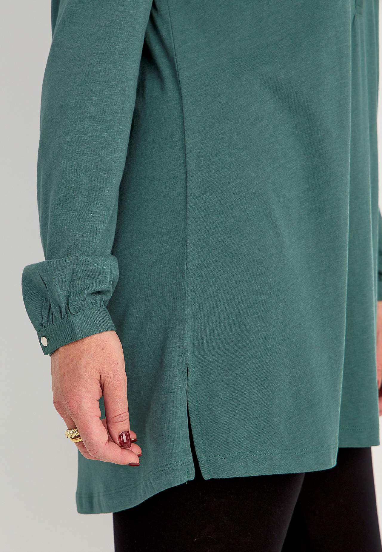 Jersey tuniek met v-necksnit