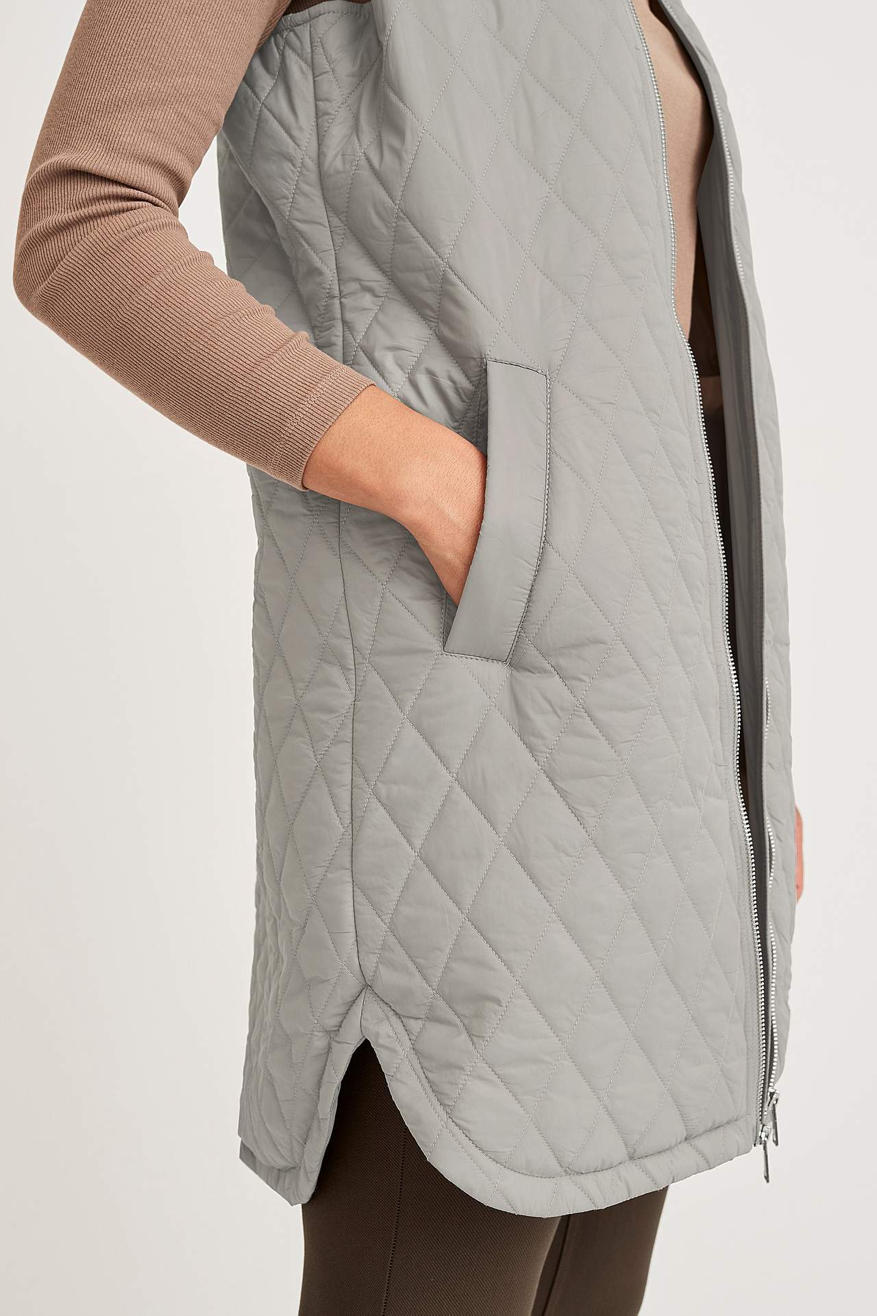 Gewatteerd en lang vest