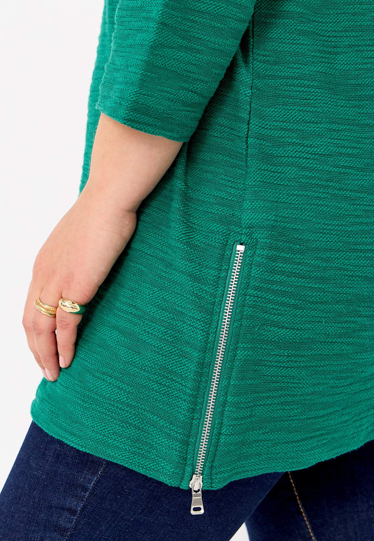 Zachte tuniek met 3/4 lengte mouwen