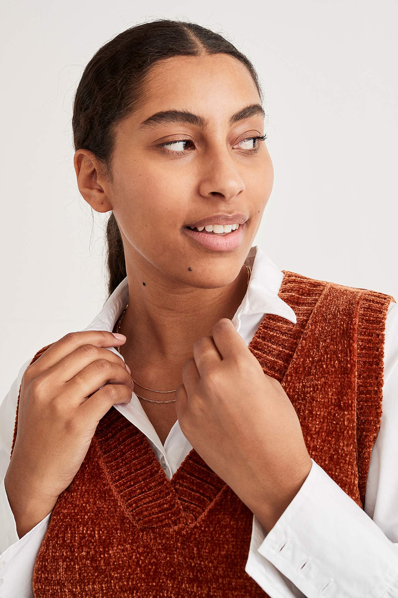 Zachte vest van chenille