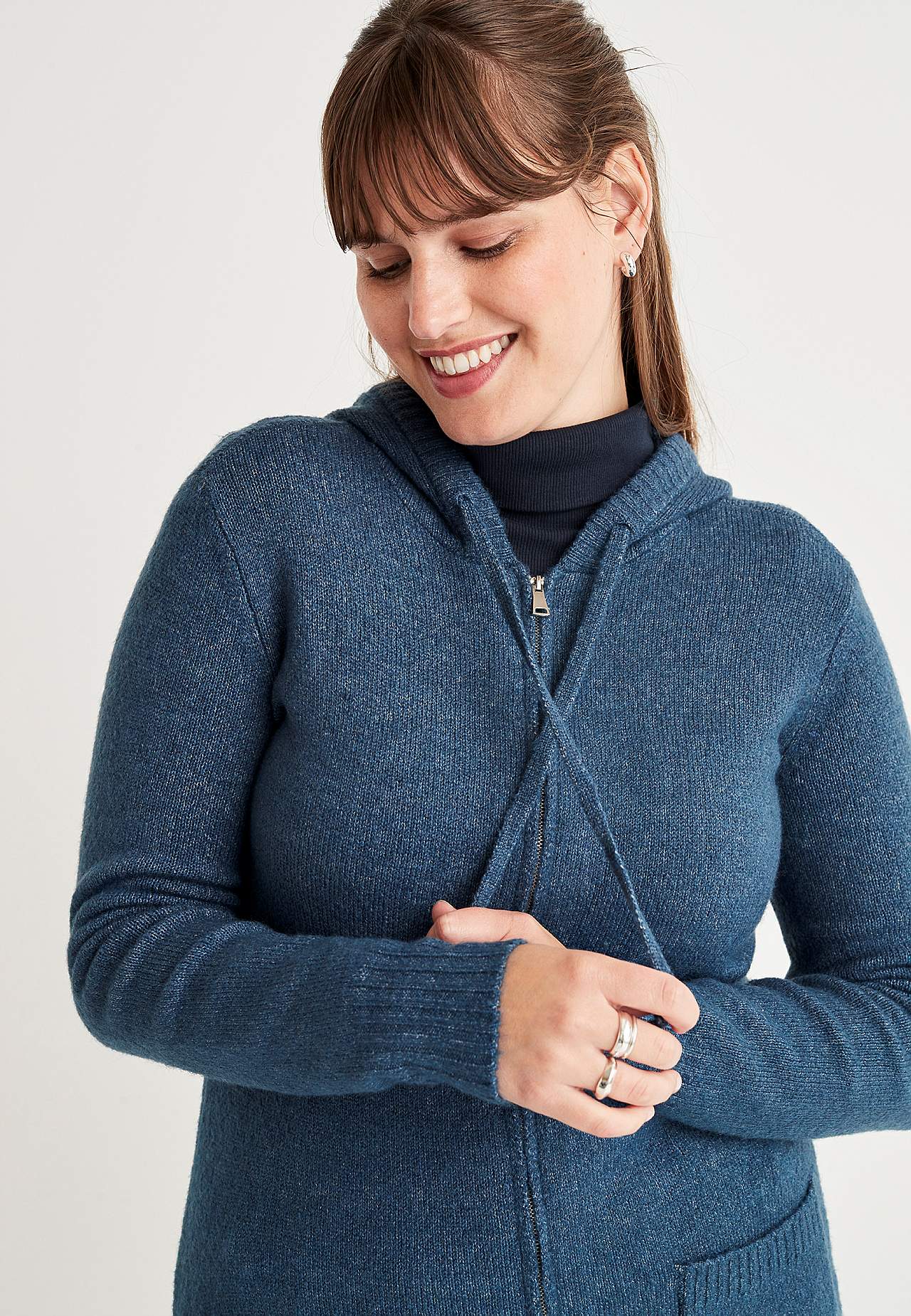 Zachte cardigan met capuchon