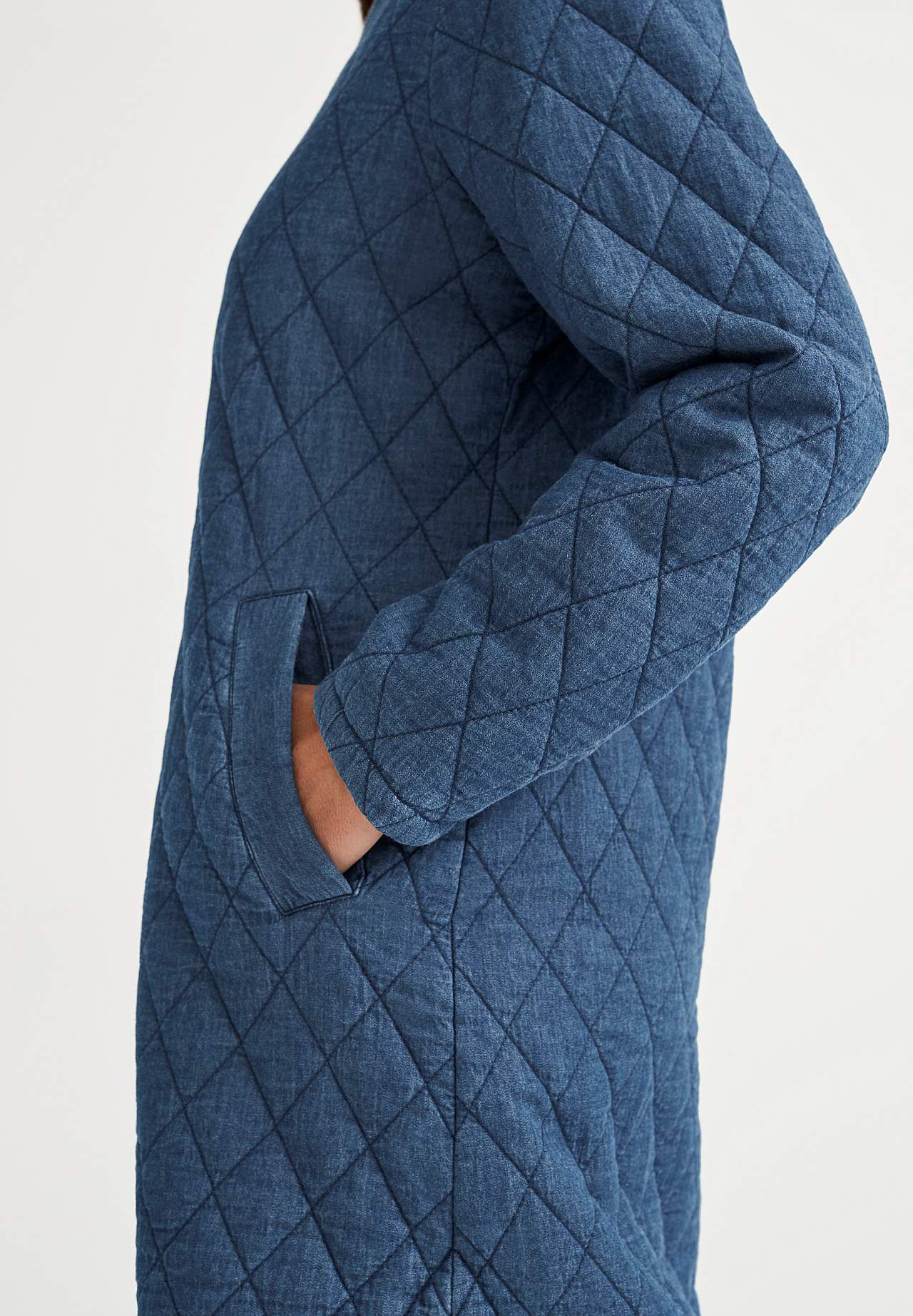 Gewatteerde denim jas