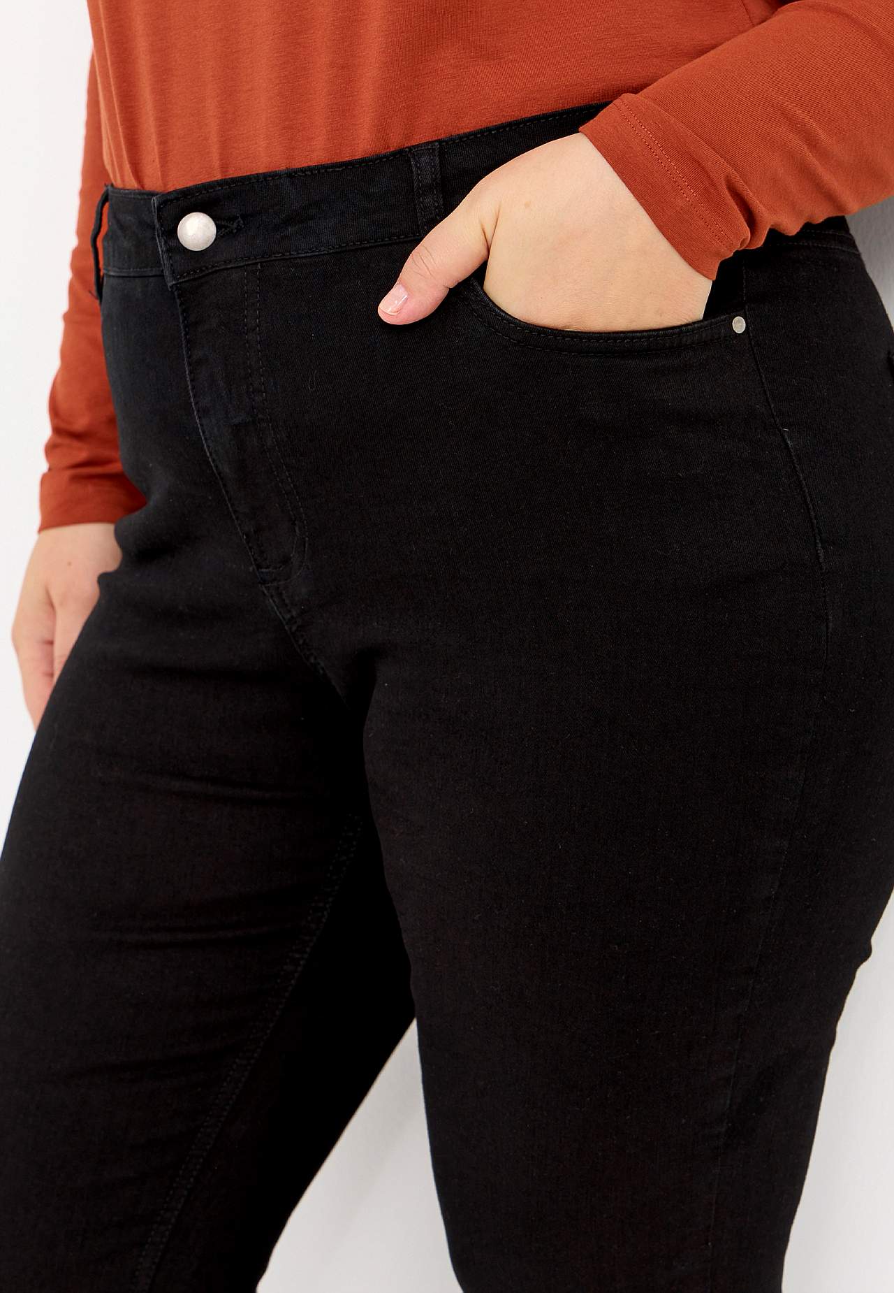 Stretch jeans met rechte pijpen - drie lengtes