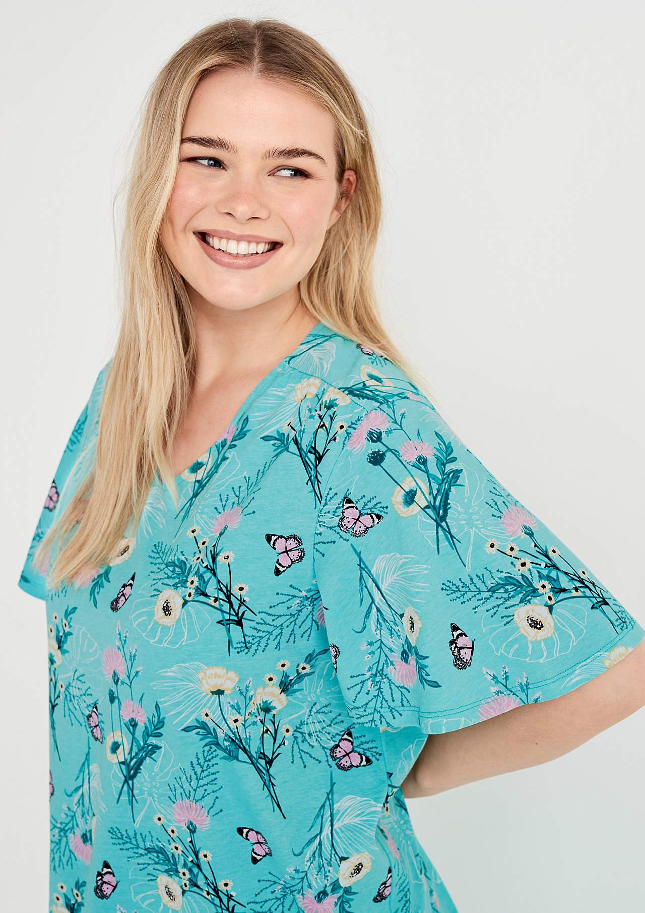 Nachtjurk met korte mouwen Anne