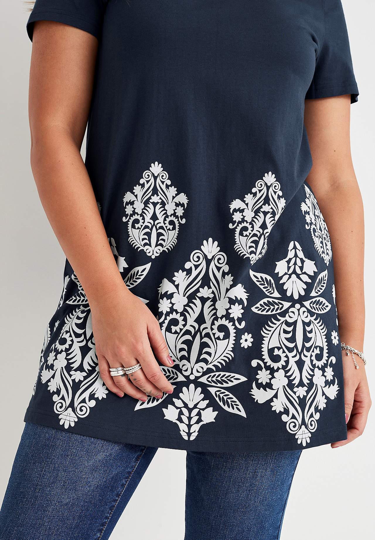 Jersey tuniek met korte mouwen Set van 2