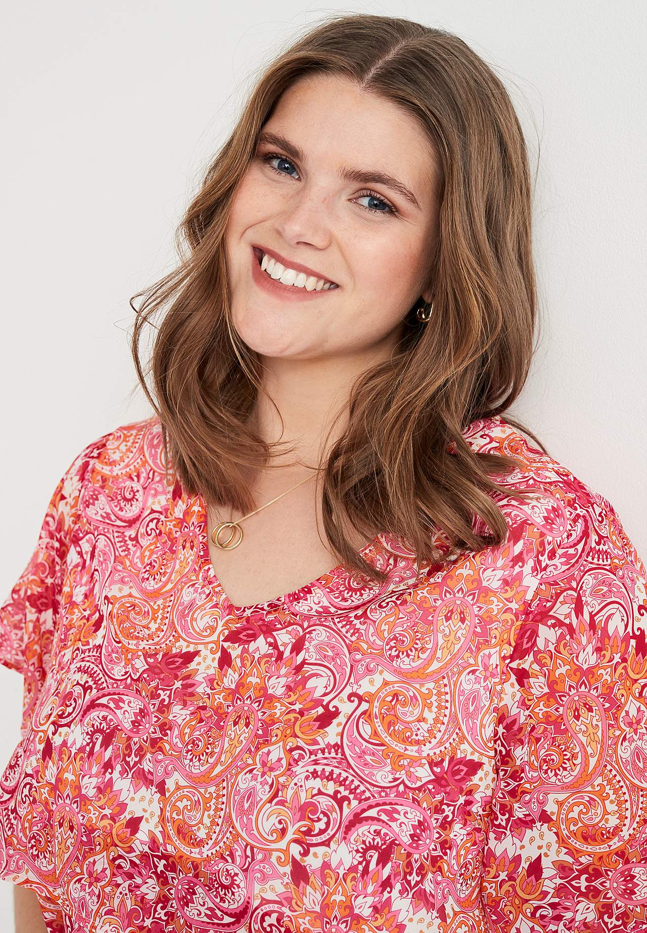 Chiffon tuniek met een paisleypatroon