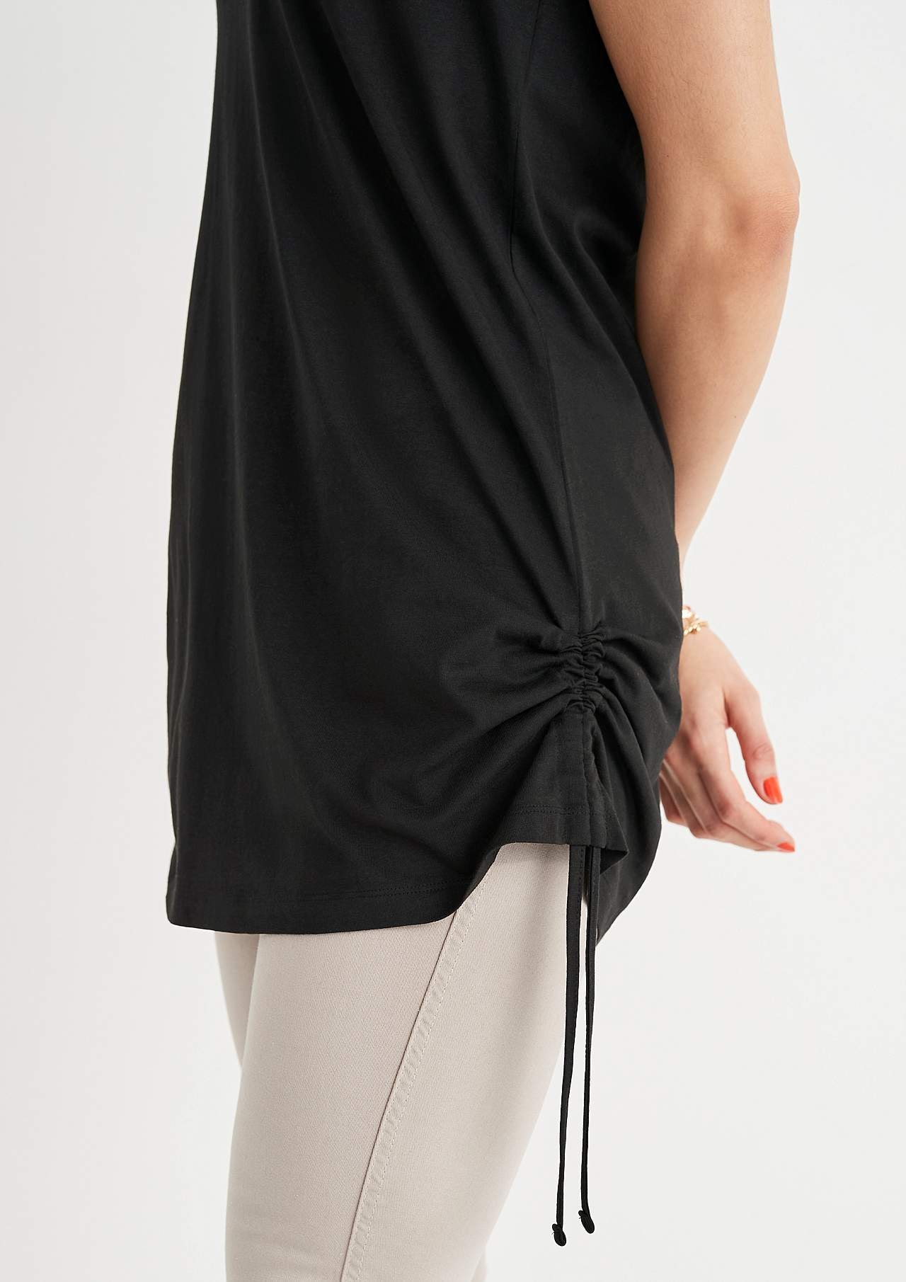 Mouwloze jersey-topjes met twee aparte lengtes Set van 2