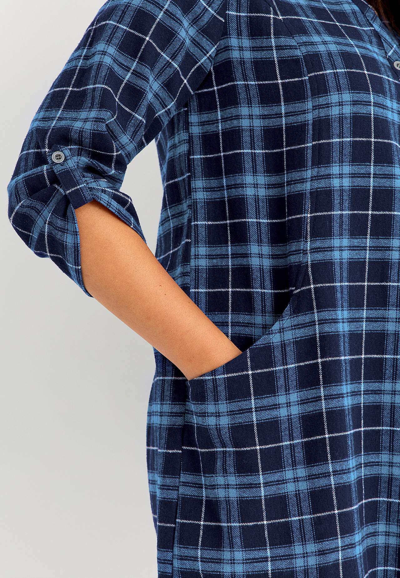 Geruite tuniek van flanel Christine
