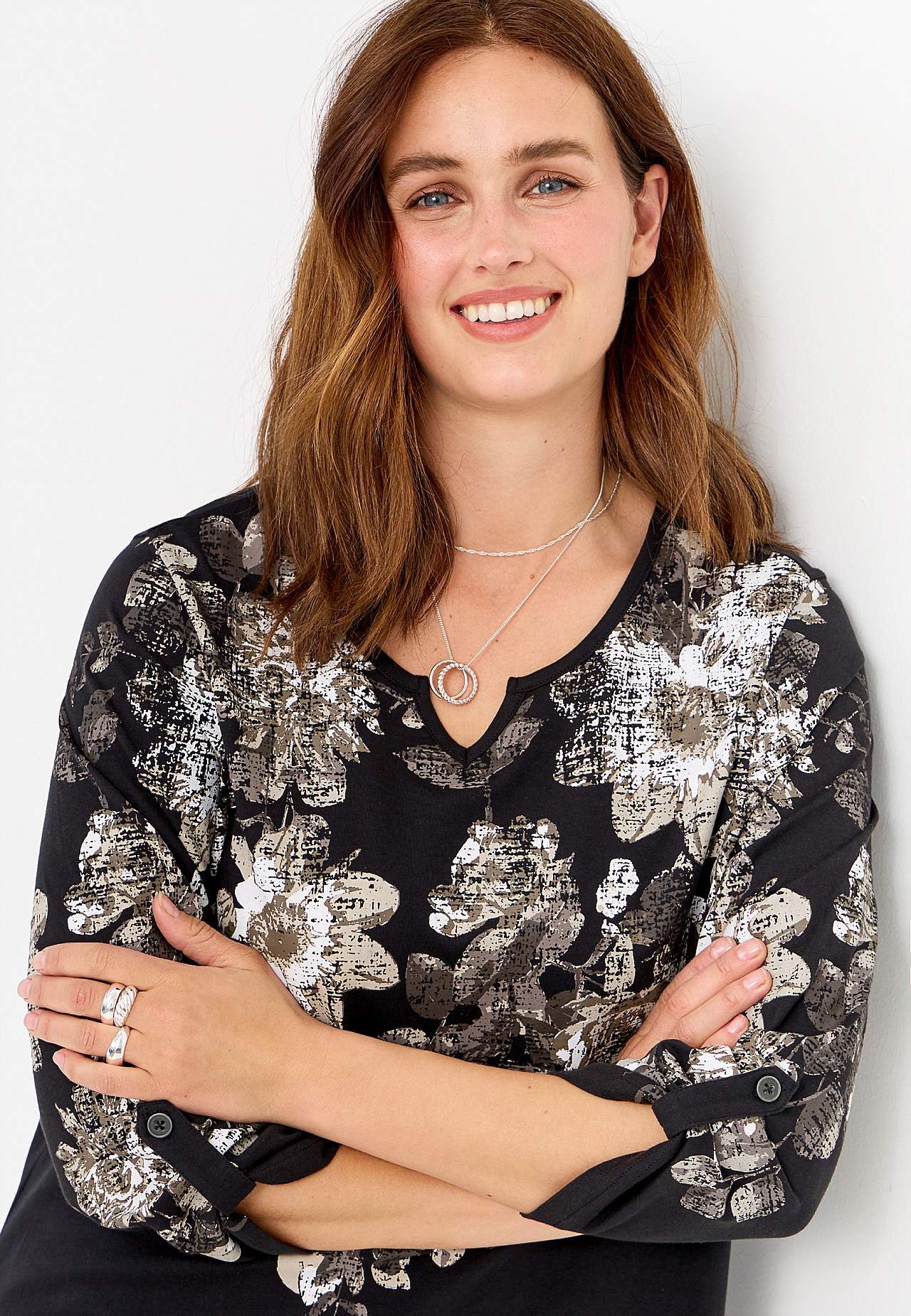 Jersey-topje met patroon