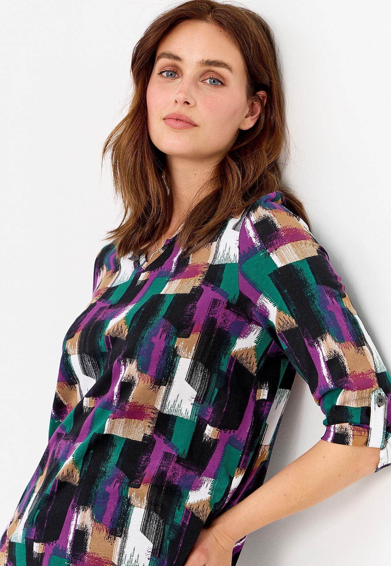 Jersey-topje met patroon