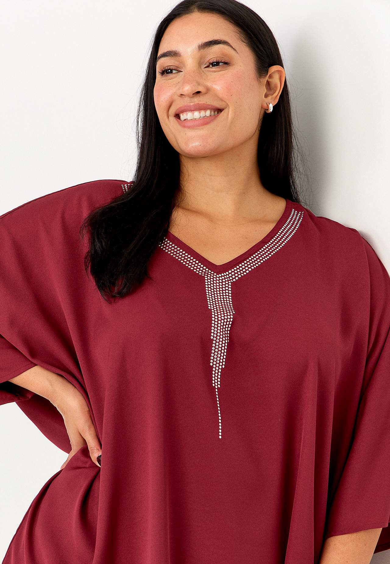 Feestblouse met genopt details