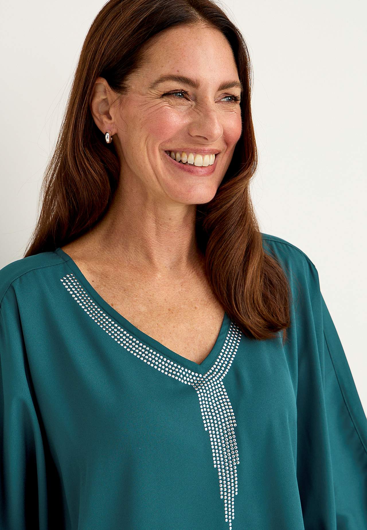 Feestblouse met genopt details