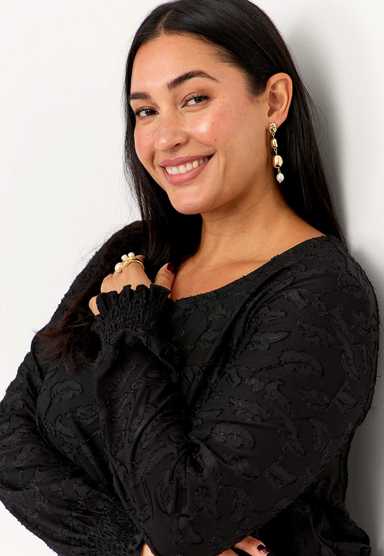 Jersey tuniek met een jacquard patroon