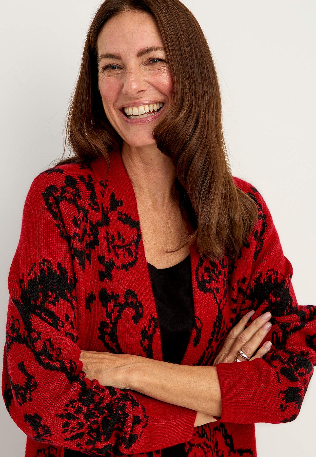 Jacquardgebreide cardigan
