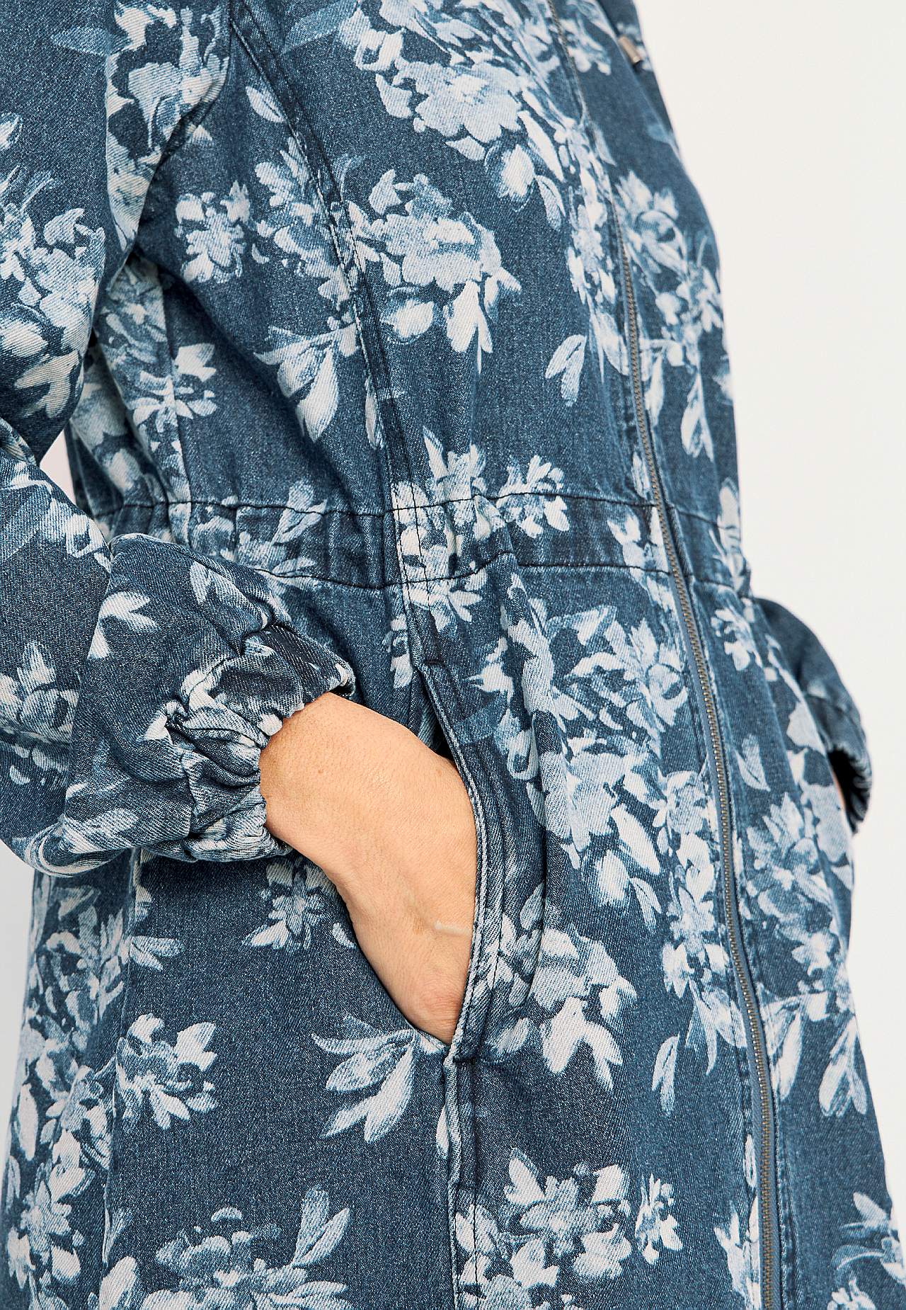 Met patroon parka van denim