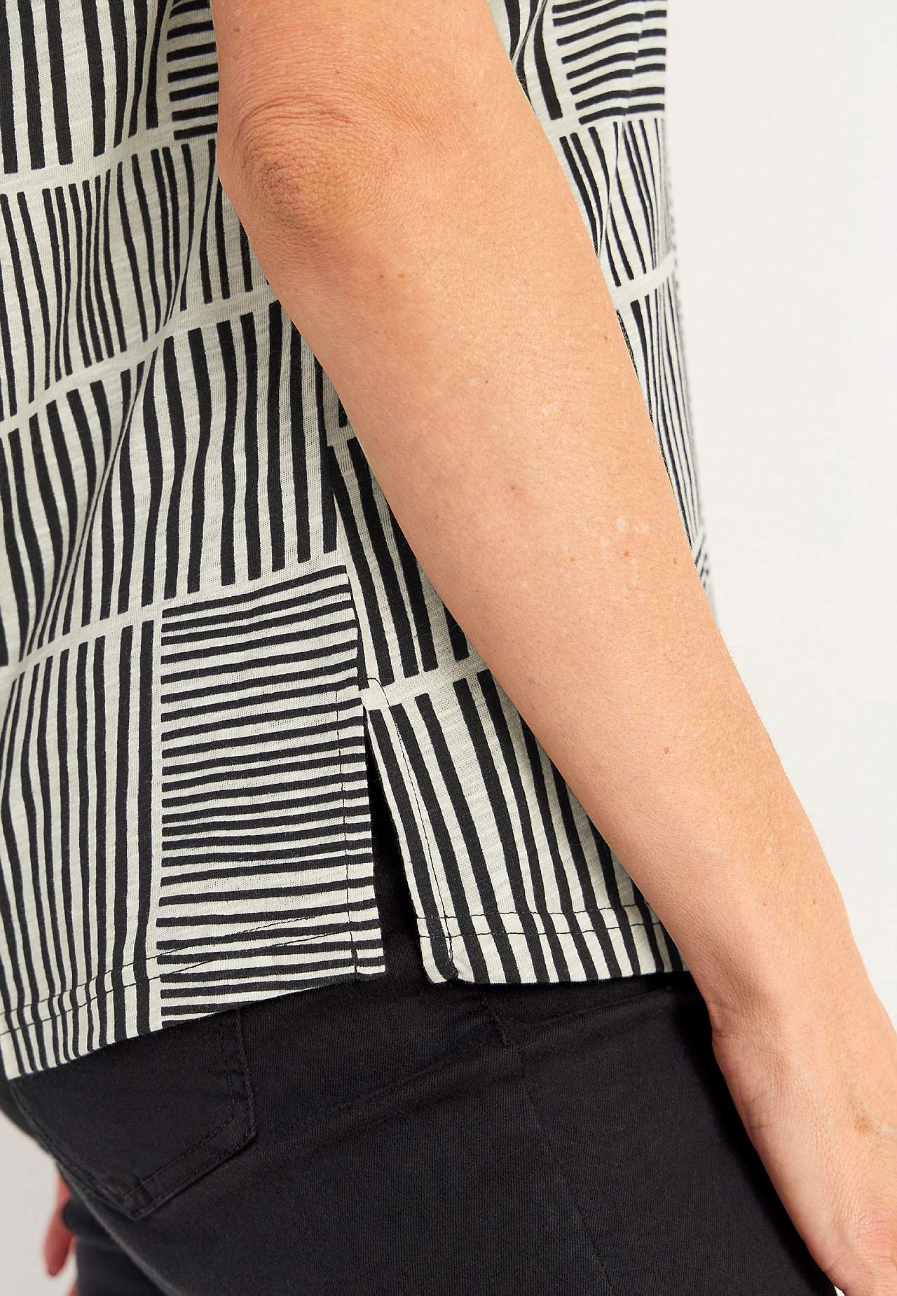 Jersey-topje met korte mouwen
