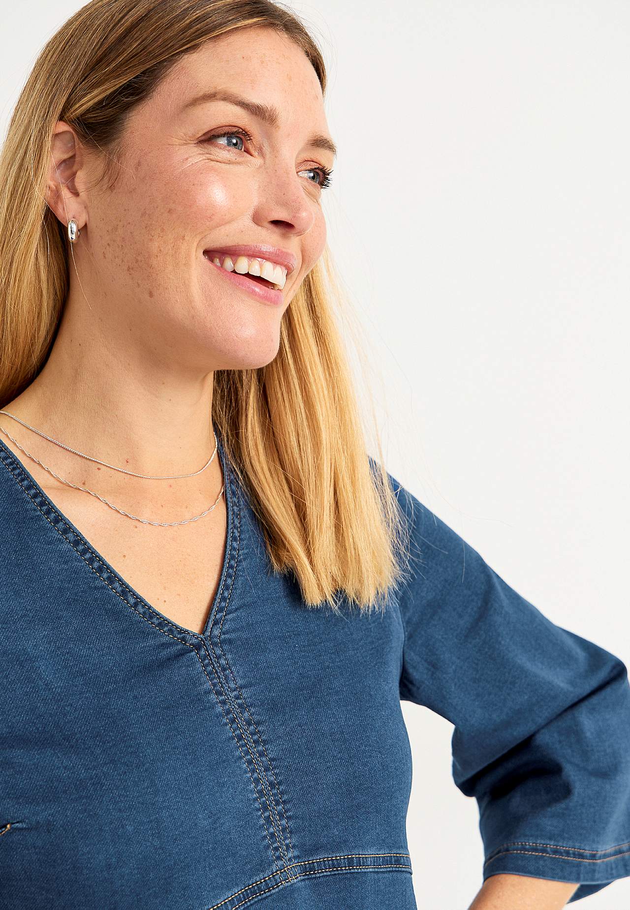 Jurk van denim-jersey Olga