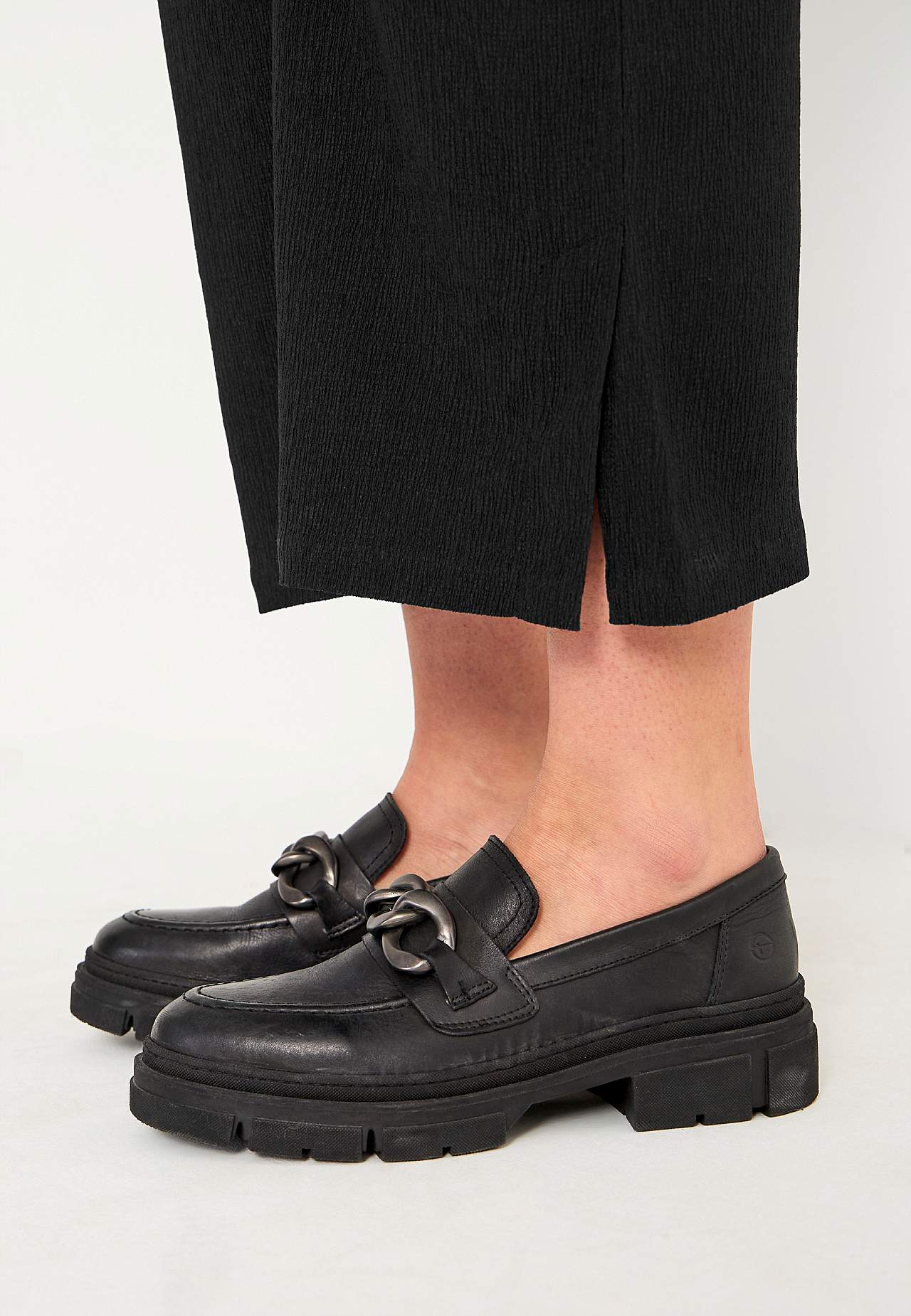 Jersey broek met structureel motief
