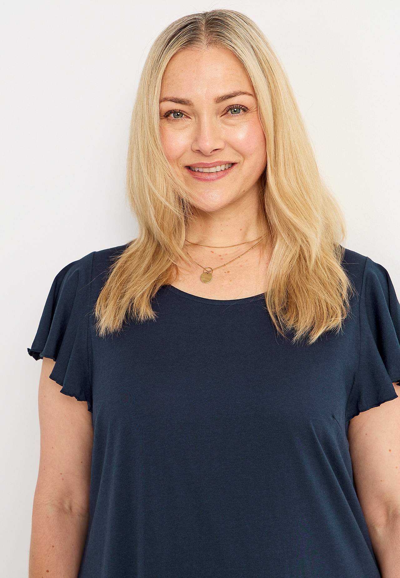 Jerseyjurk met ruches