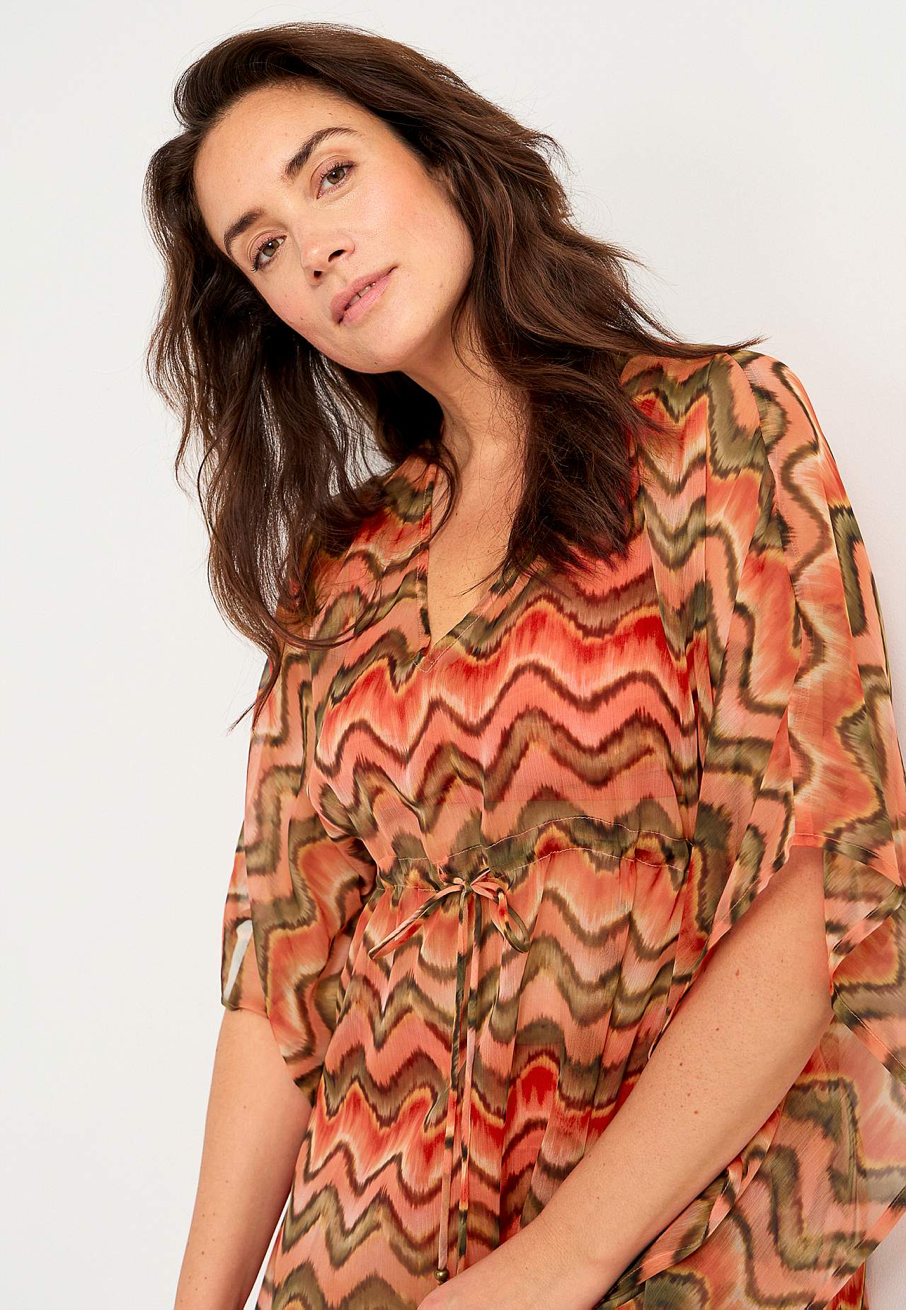 Met patroon strandkaftan
