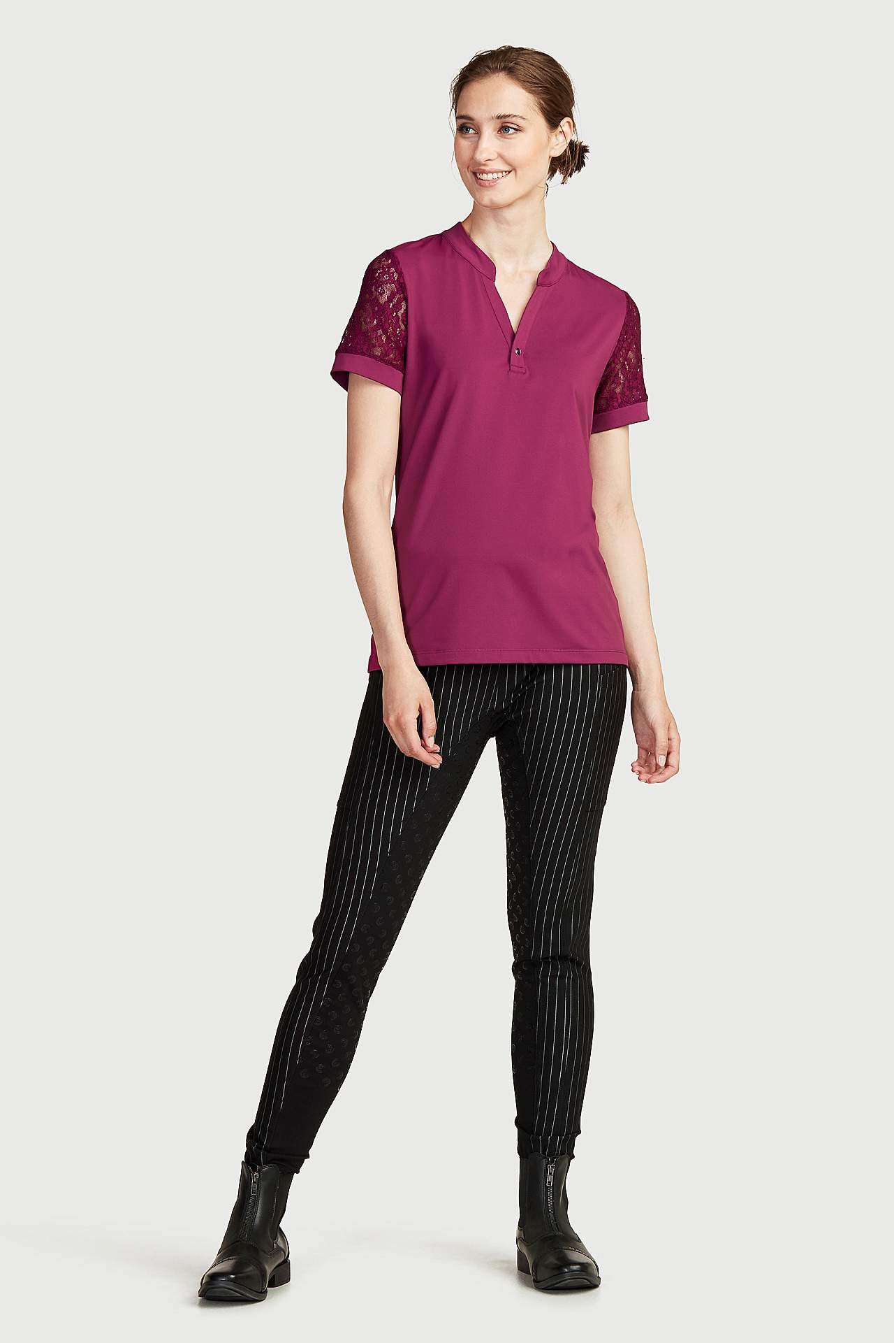 Geruite full-seat ruiterbroek