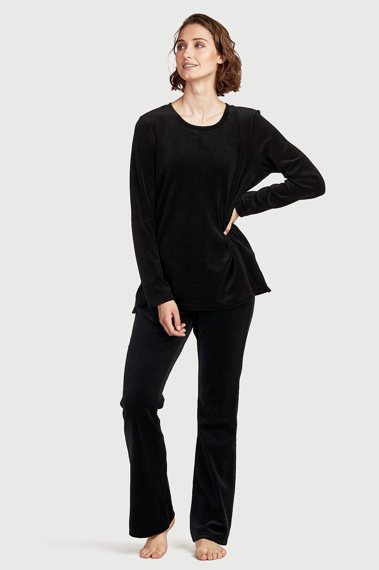 Fluwelen broek met bootcut Wilma