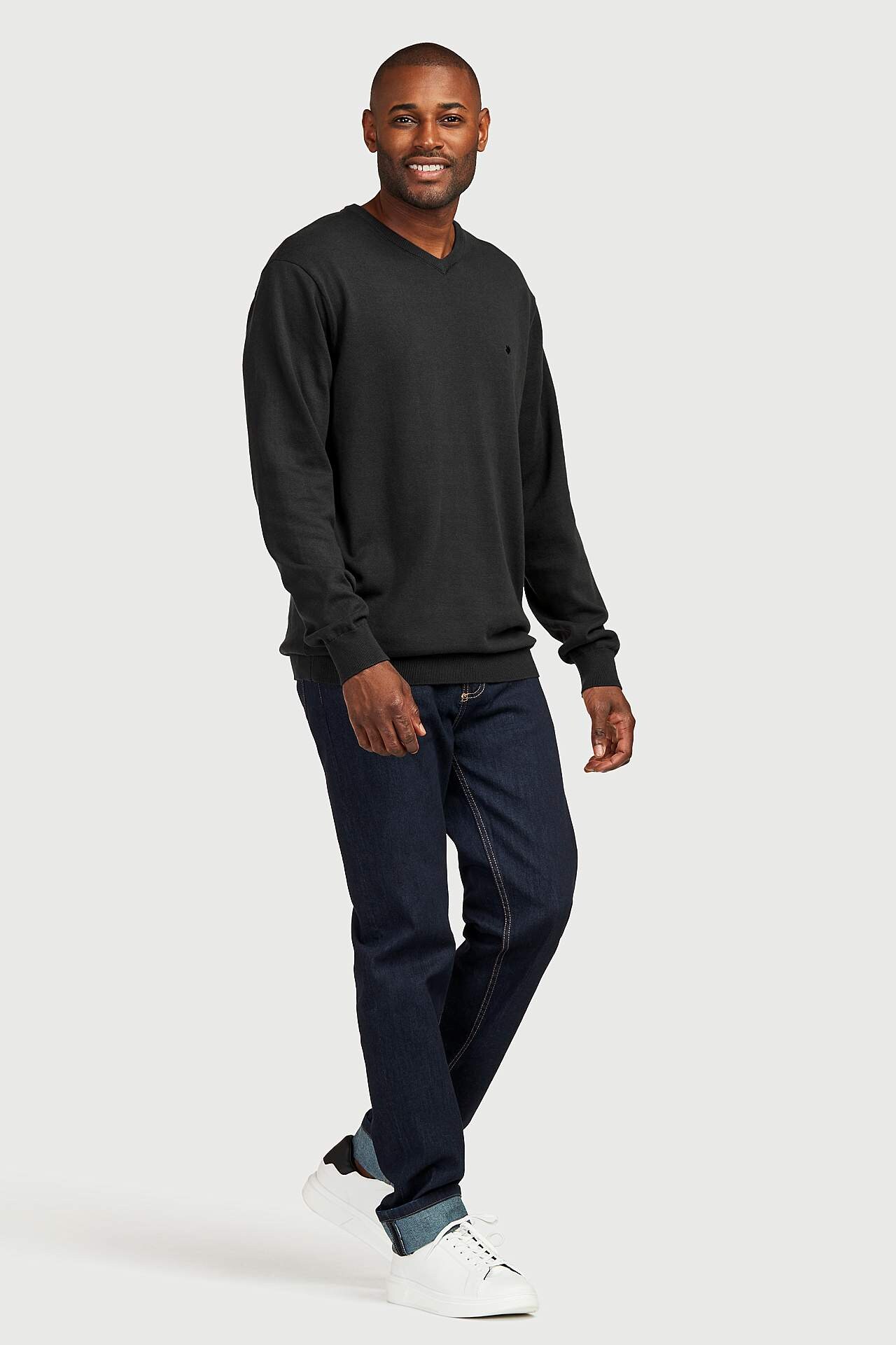 Sweater met lange mouwen met v-halslijn