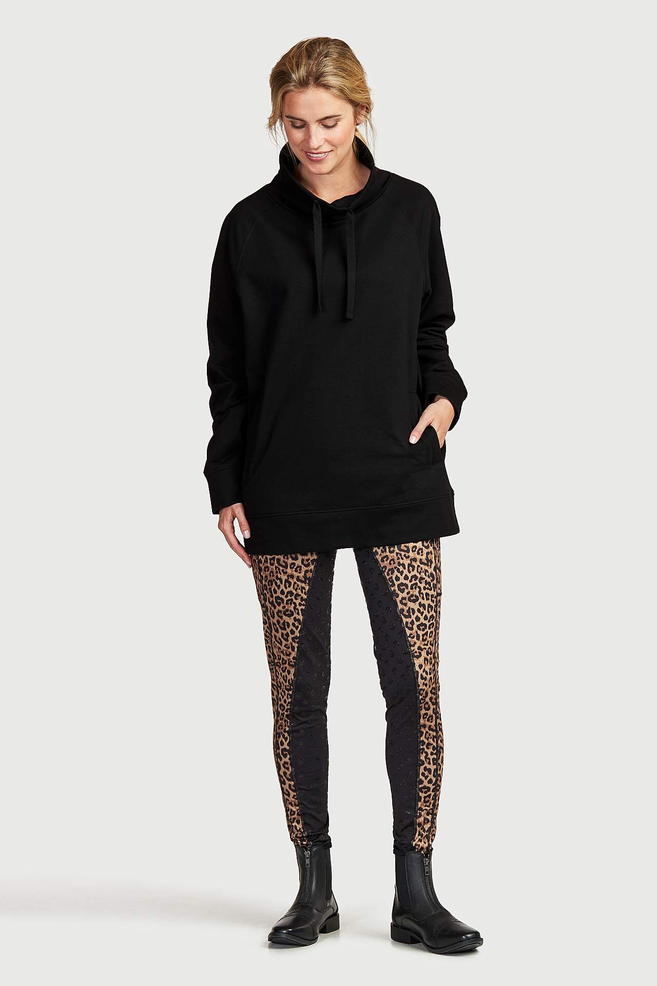 Ruiterbroek met patroon, full seat