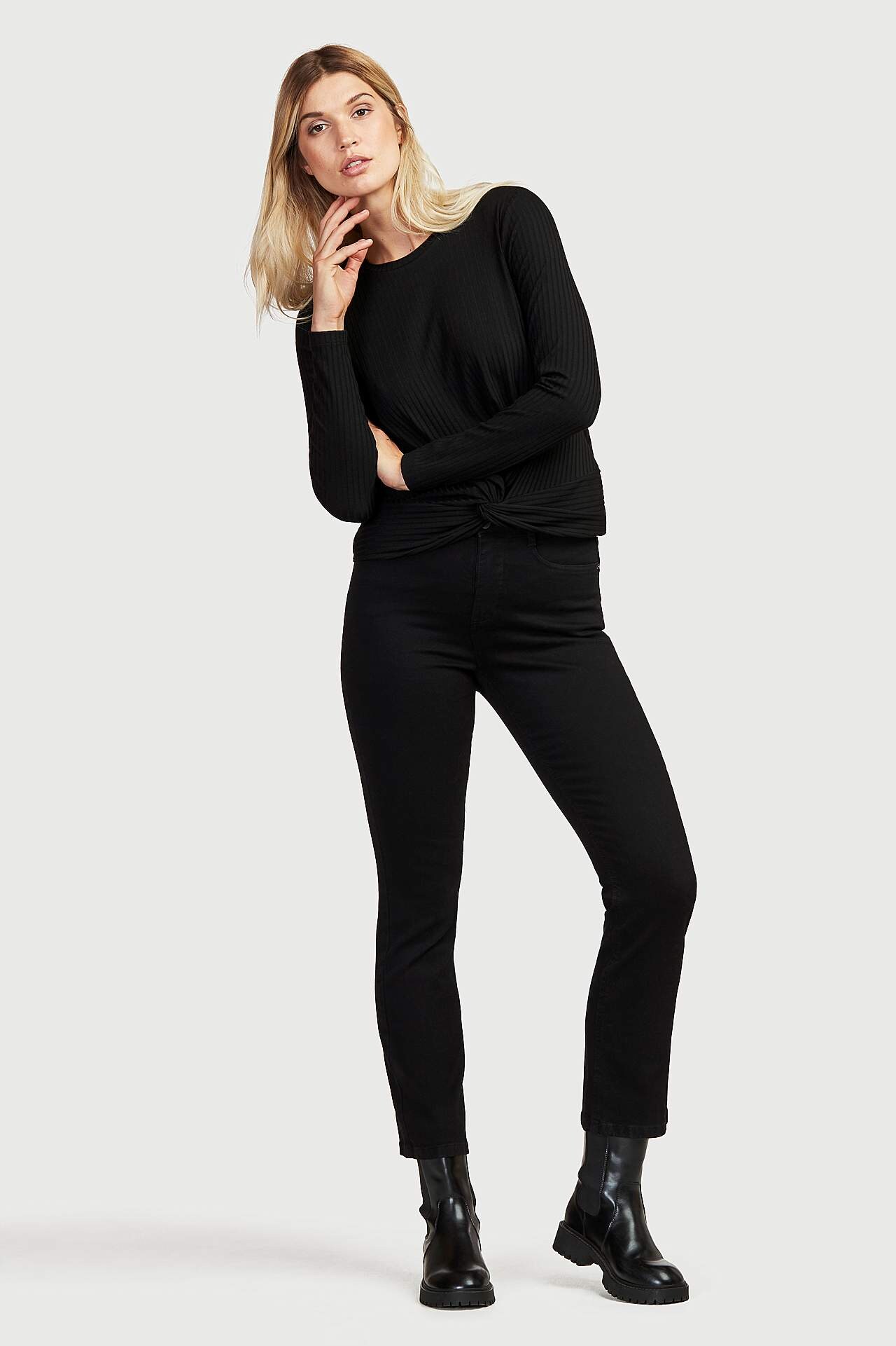 Rechte spijkerbroek van organisch katoen