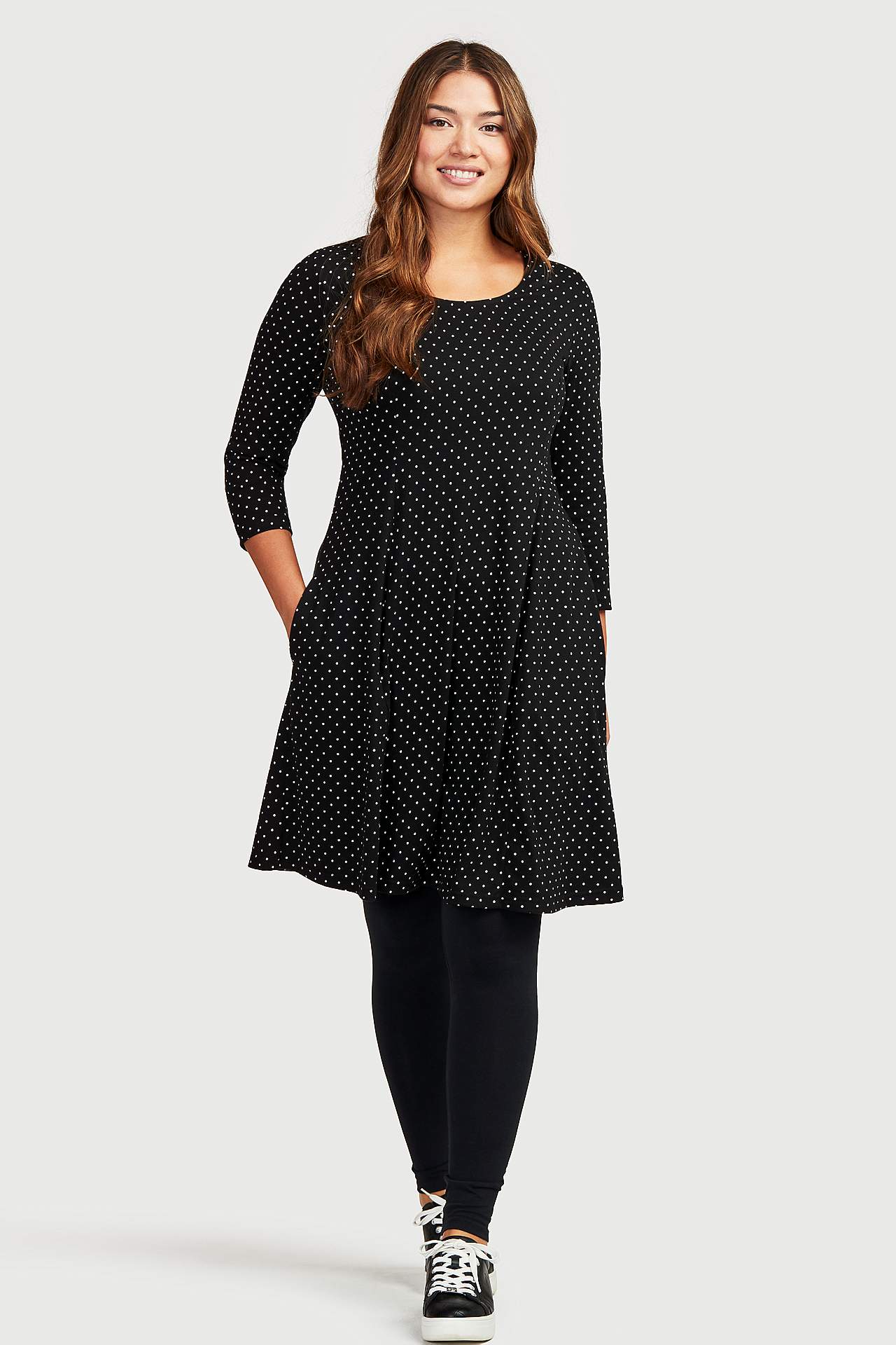 Tricot jurk met patroon