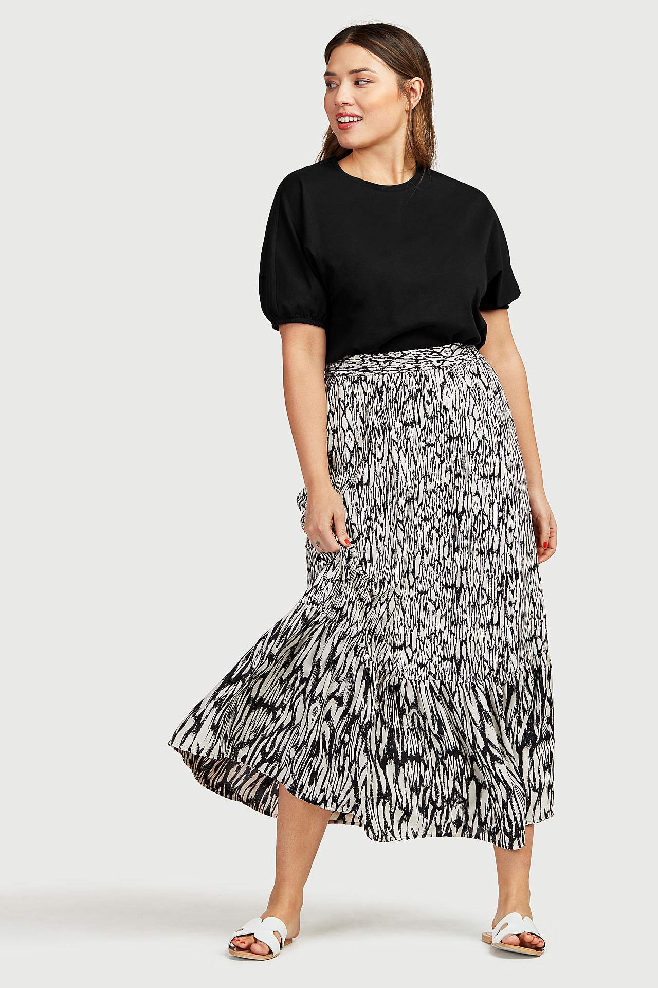 Effen-gekleurd jersey-topje