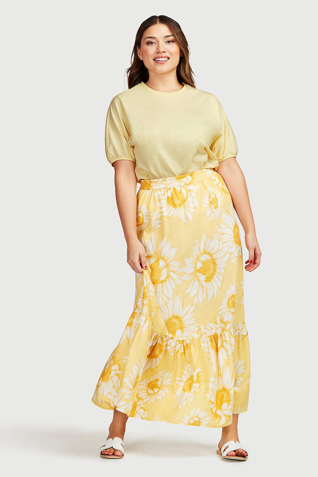 Effen-gekleurd jersey-topje