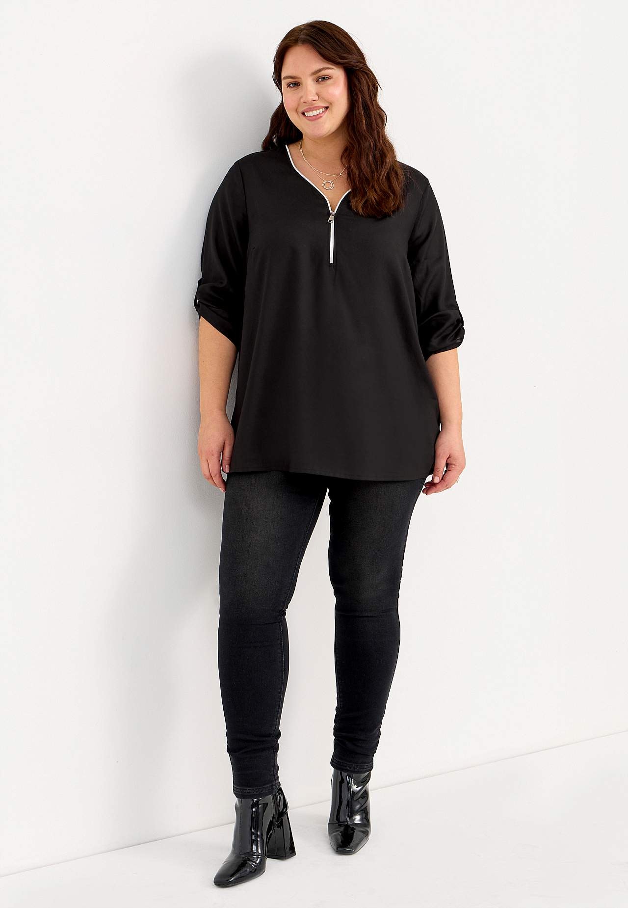 V-hals tuniek in twee lengtes