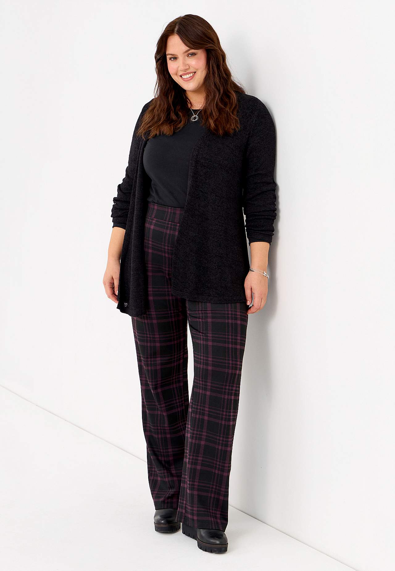 Jersey broek met rechte benen