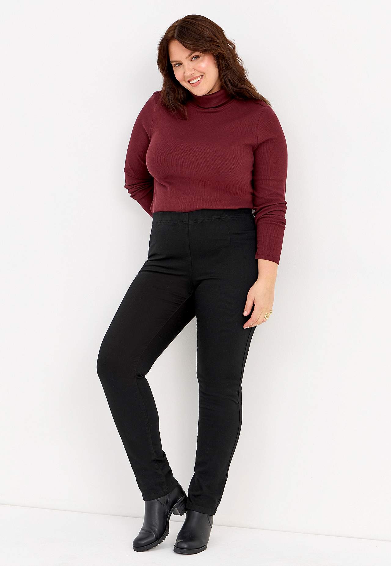 Jegging met skinny broekspijp
