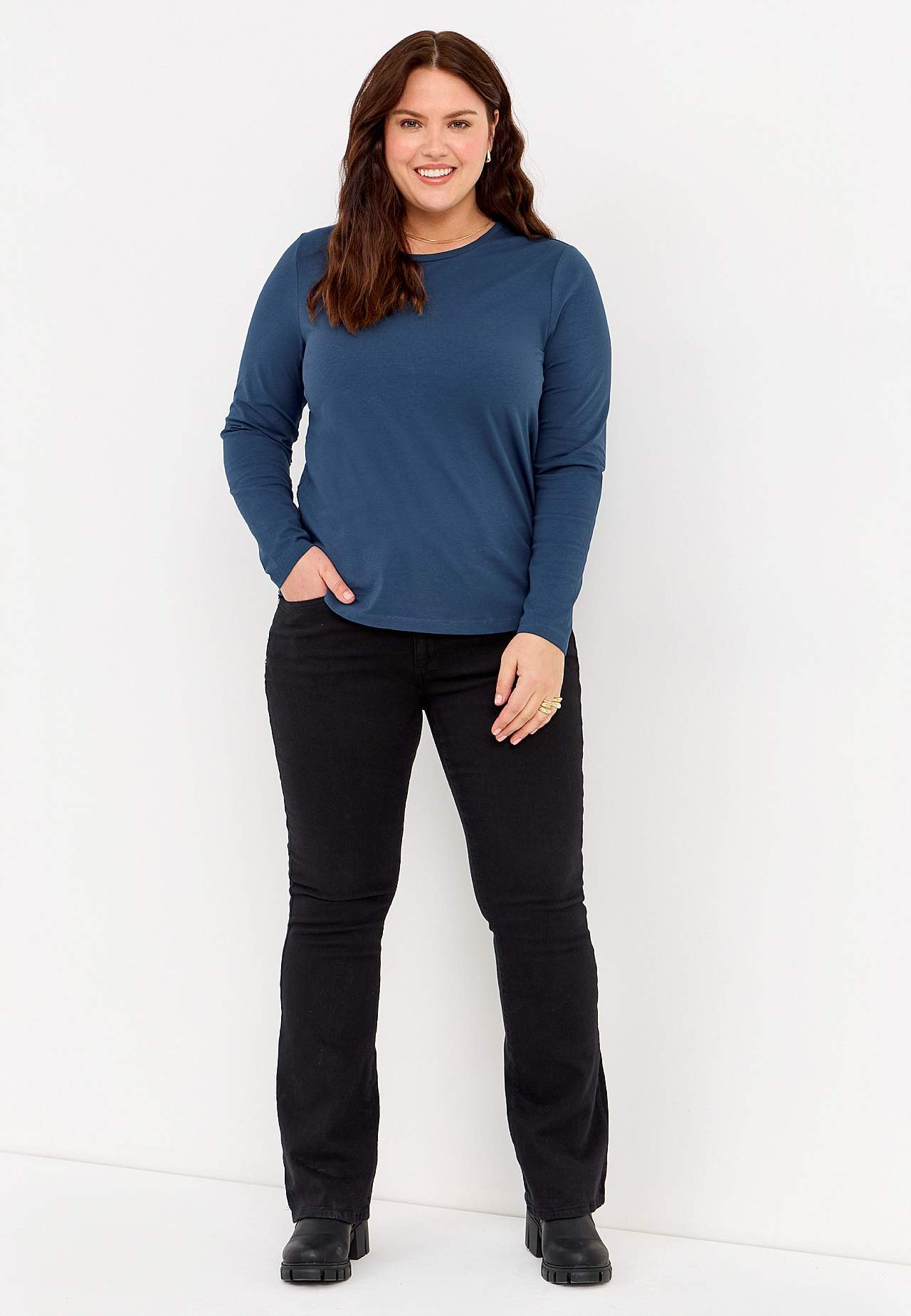 Bootcut jeans met hoge taille